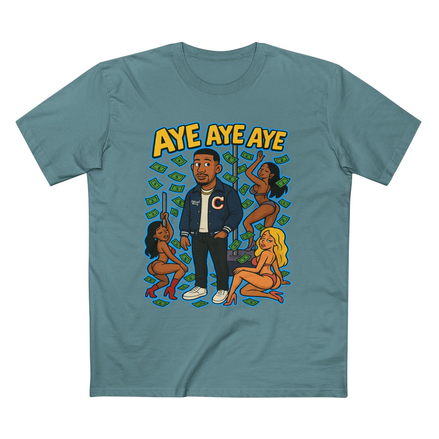 Adult Graphic Tee, Casual Streetwear, Unique Gift for Men, Fun Summer Shirt, Music Festival Apparel