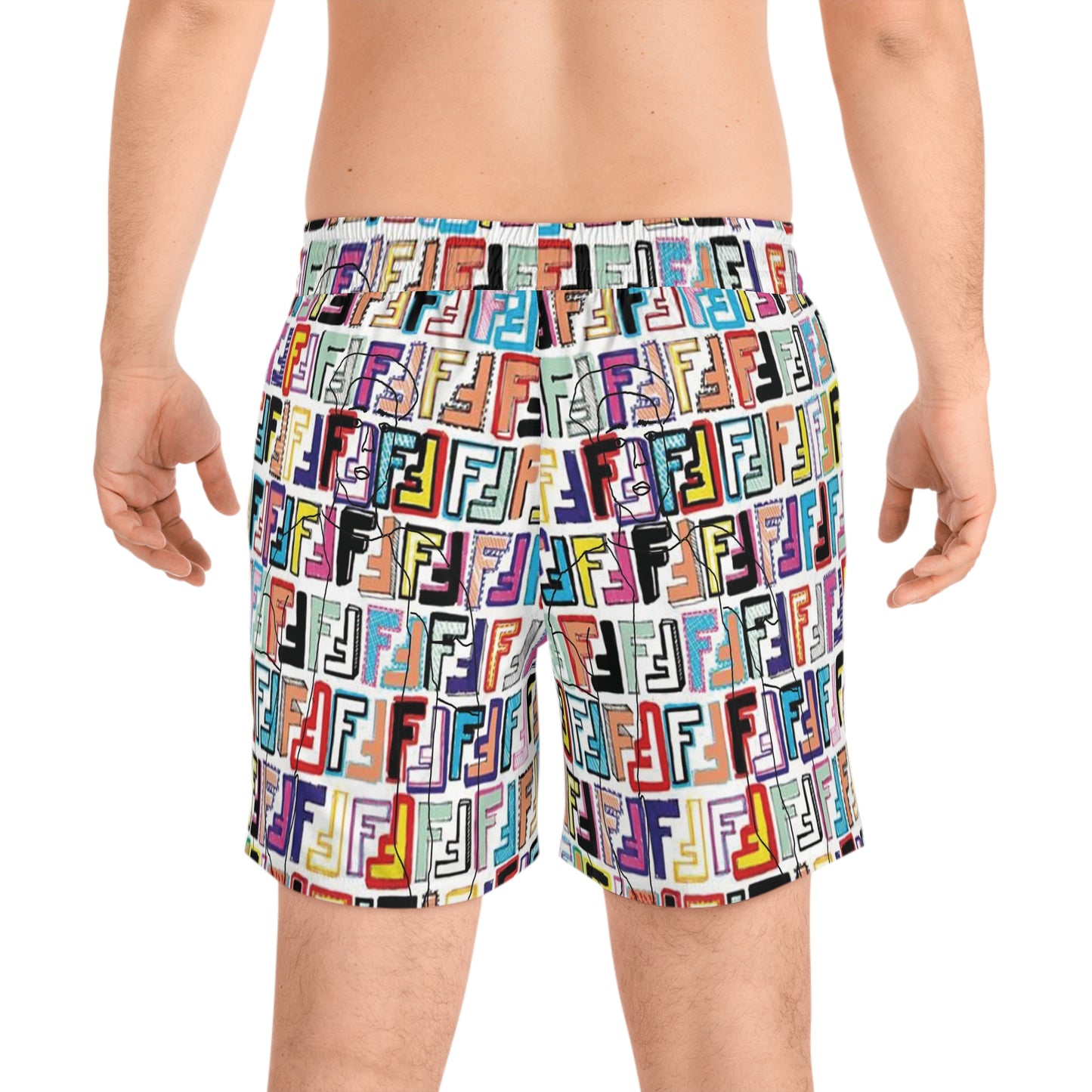 Men's Mid-Length Swim Shorts (AOP)
