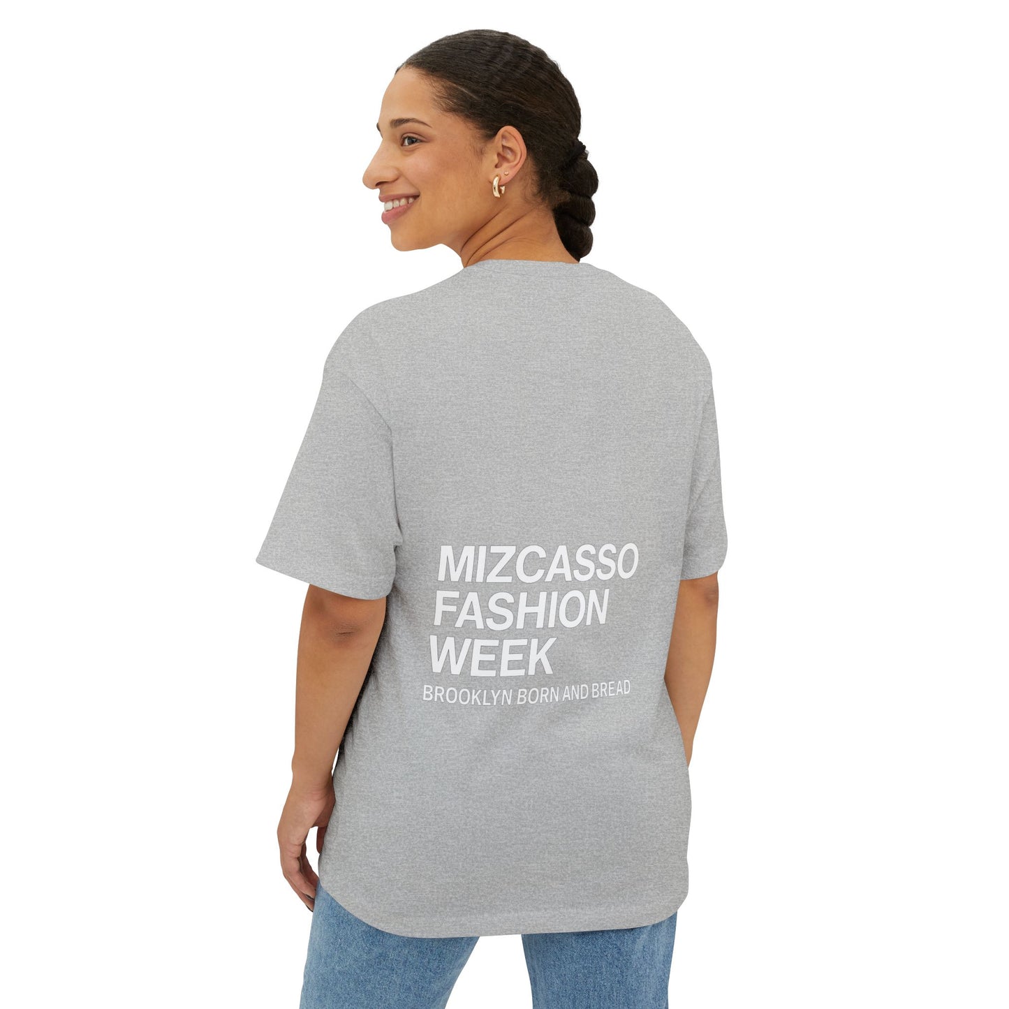 Mizcasso Fashion Week Unisex Oversized Boxy Tee - Casual Streetwear Shirt