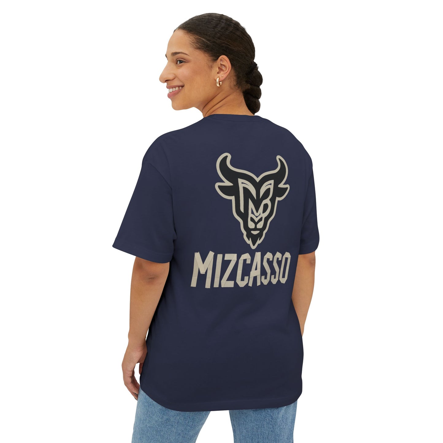 Mizcasso Boxy Tee - Unisex Oversized Graphic T-Shirt for Casual Style