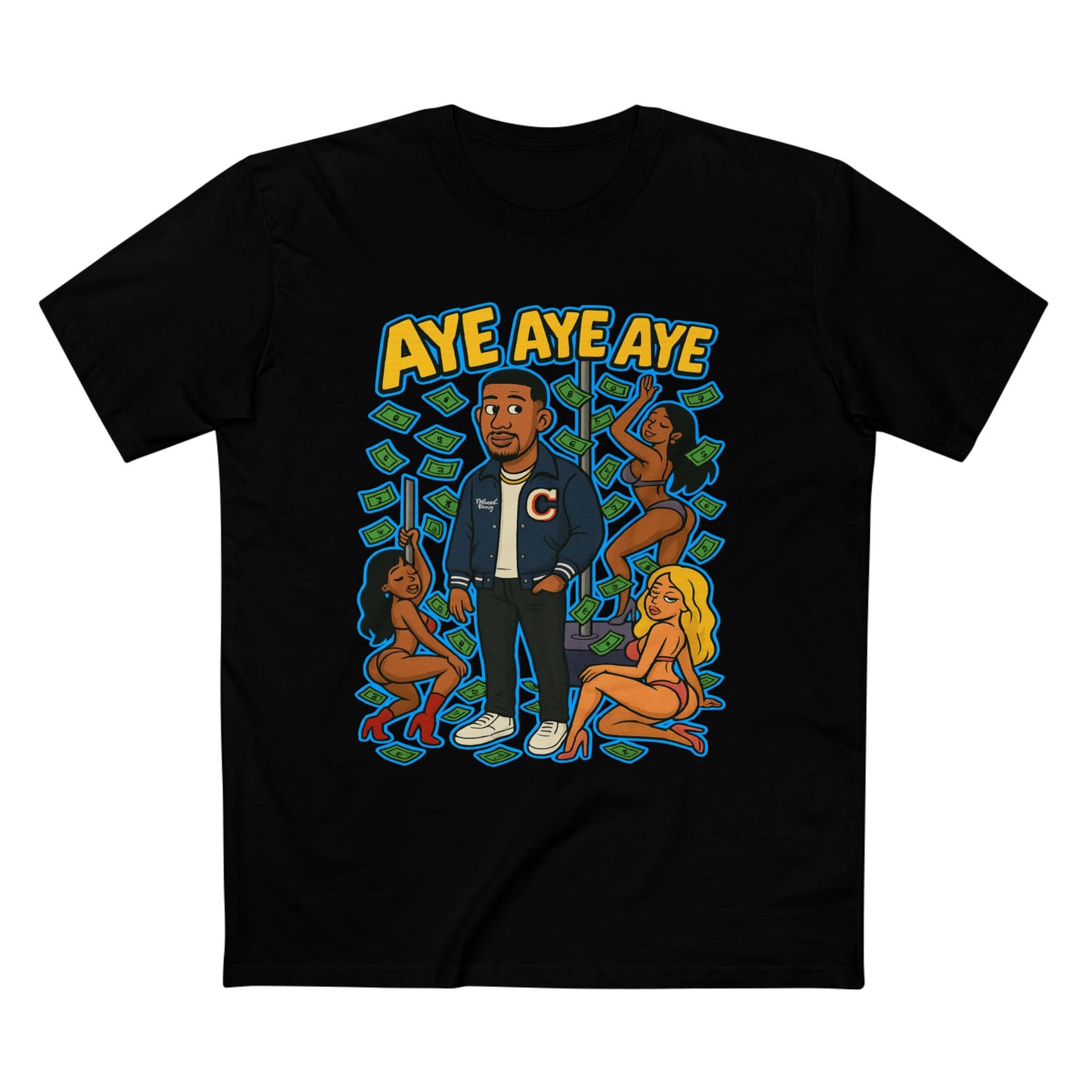Adult Graphic Tee, Casual Streetwear, Unique Gift for Men, Fun Summer Shirt, Music Festival Apparel