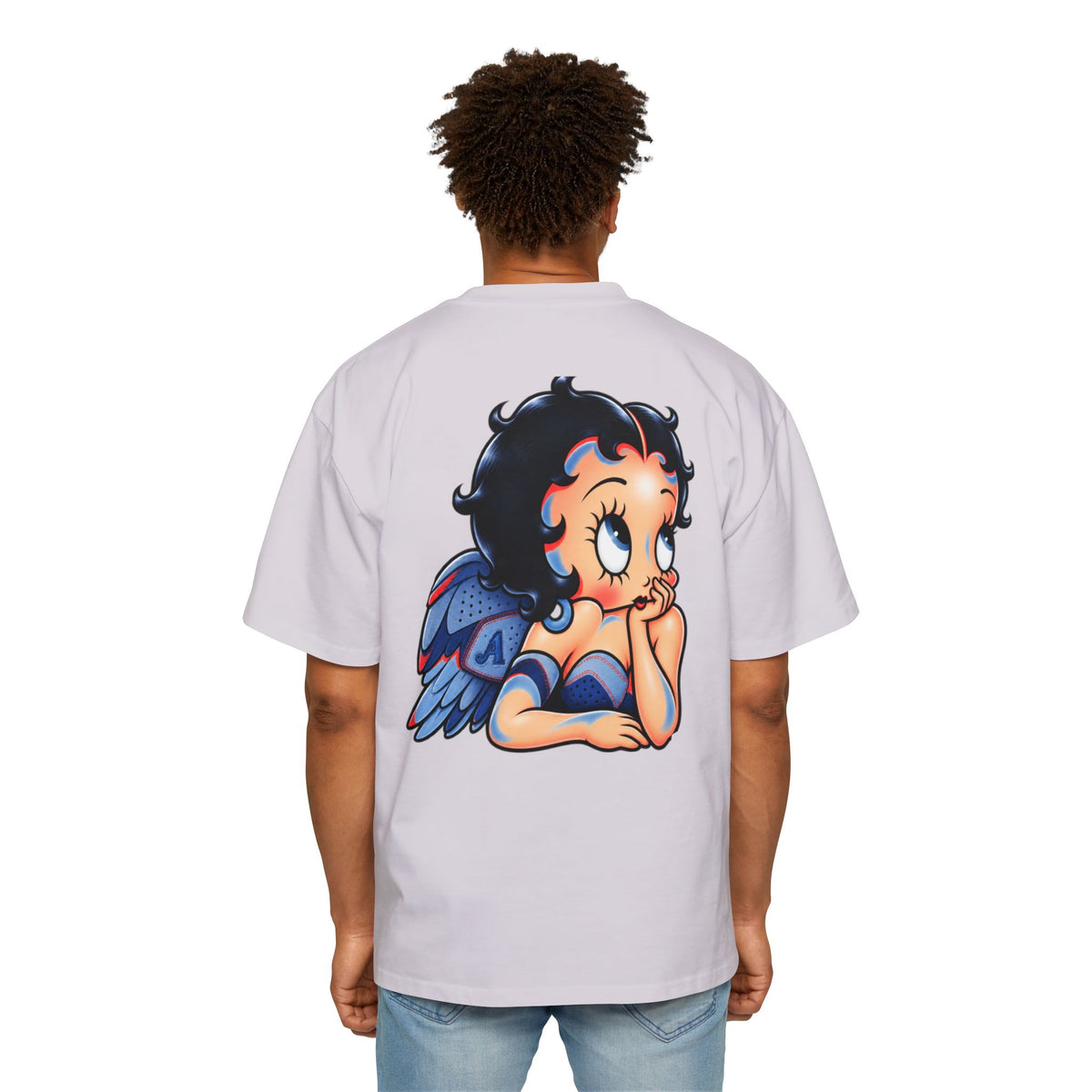 Betty Boop Angel Graphic Tee — Vintage Cartoon Oversized T-Shirt