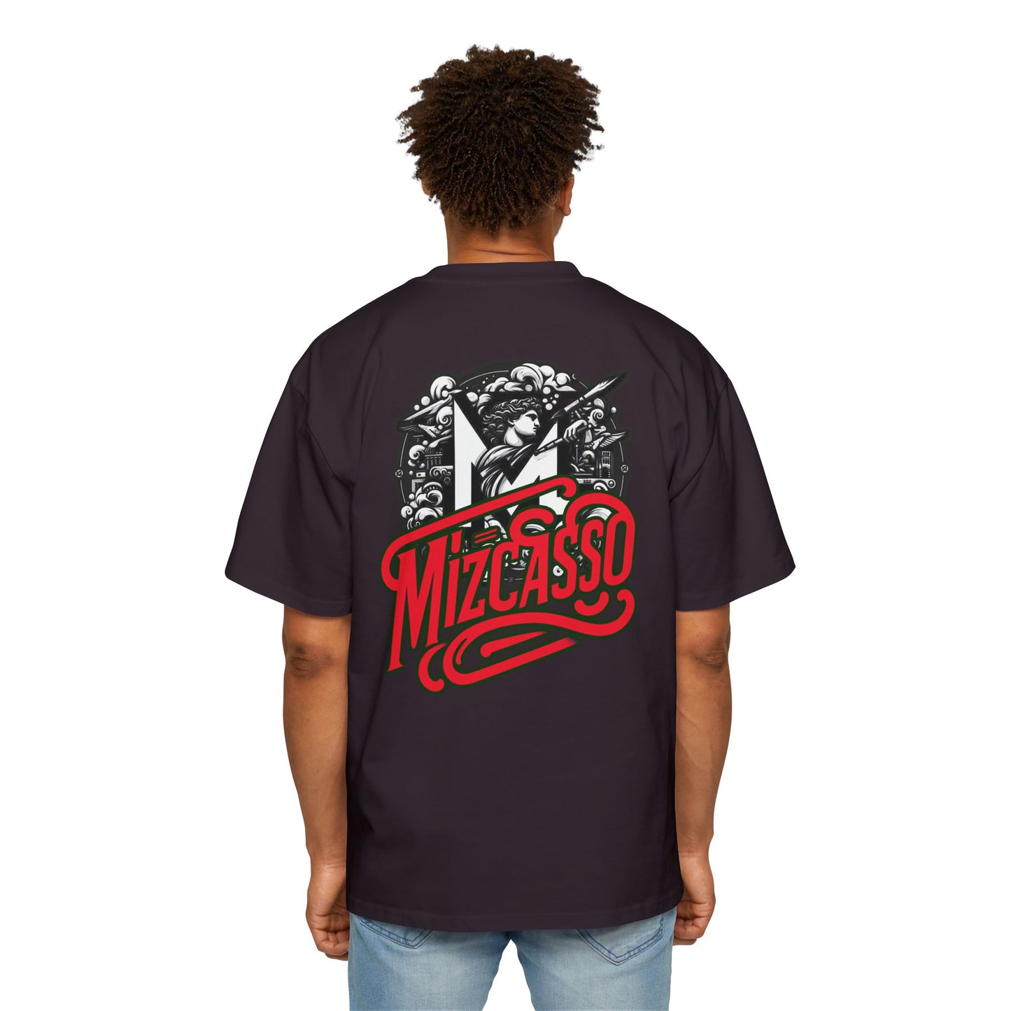 Men's Heavy Oversized Tee - Mizcasso Graphic Design