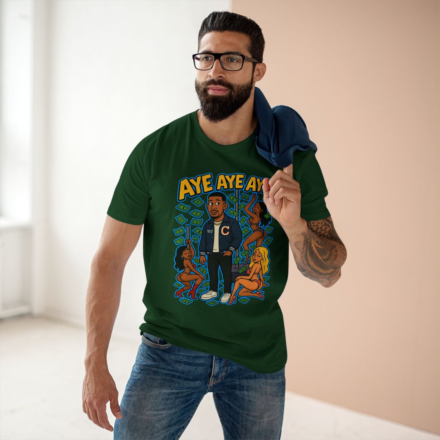 Adult Graphic Tee, Casual Streetwear, Unique Gift for Men, Fun Summer Shirt, Music Festival Apparel