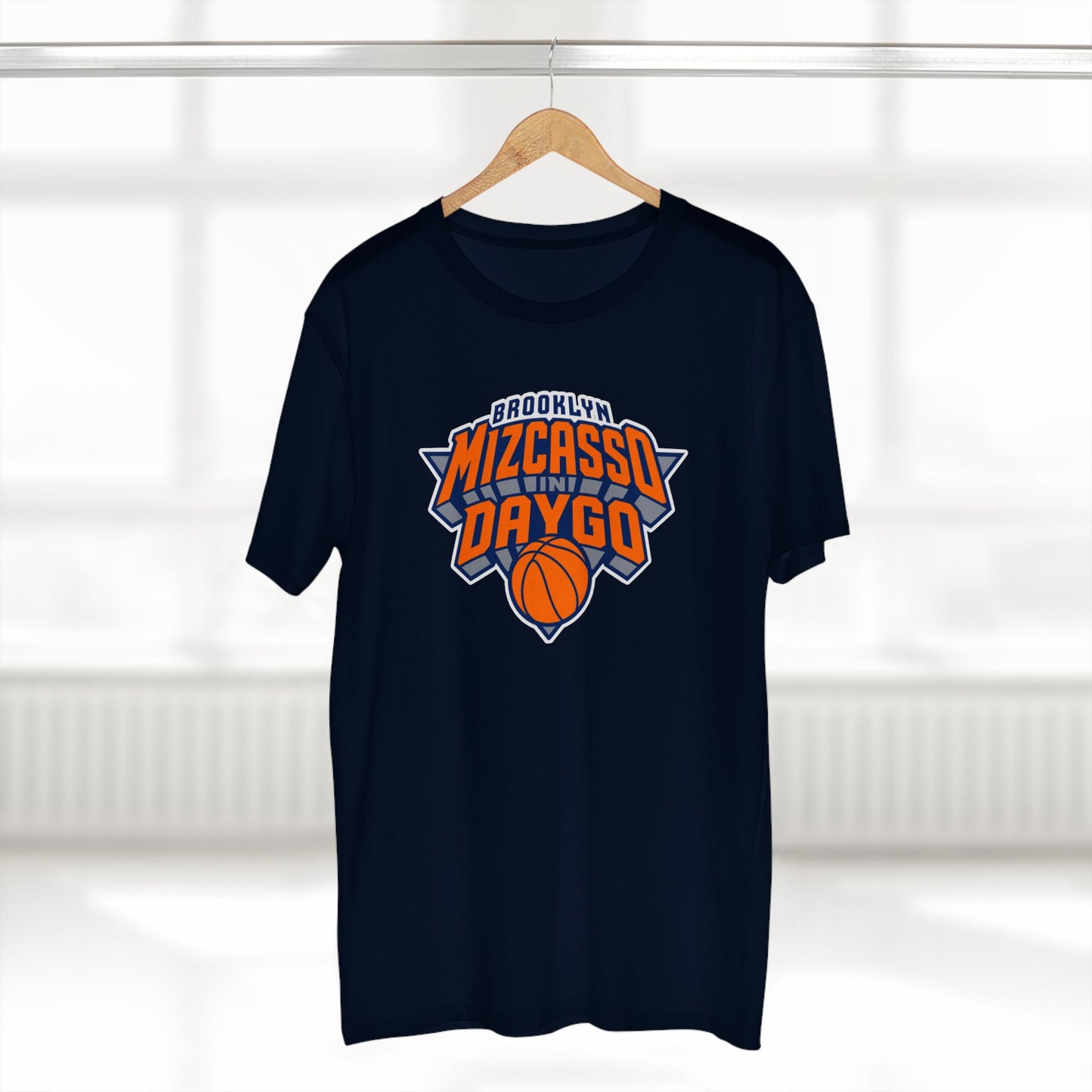 Brooklyn Mizcasso & Daygo Basketball Tee — Vintage Orange Team Logo Shirt