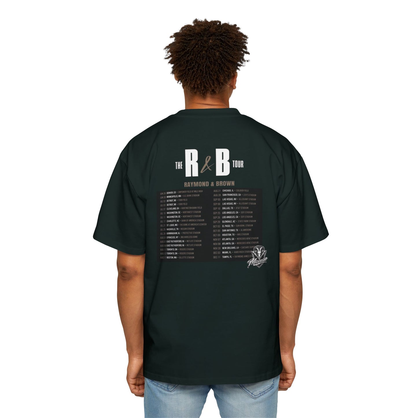 Raymond & Brown Tour Tee — Men's Oversized Graphic T-Shirt