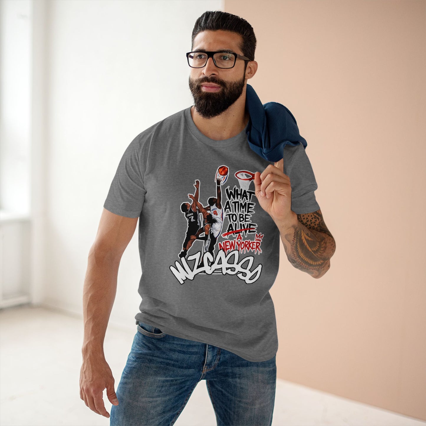 Basketball Graphic Tee — "What A Time To Be Alive" New Yorker Design