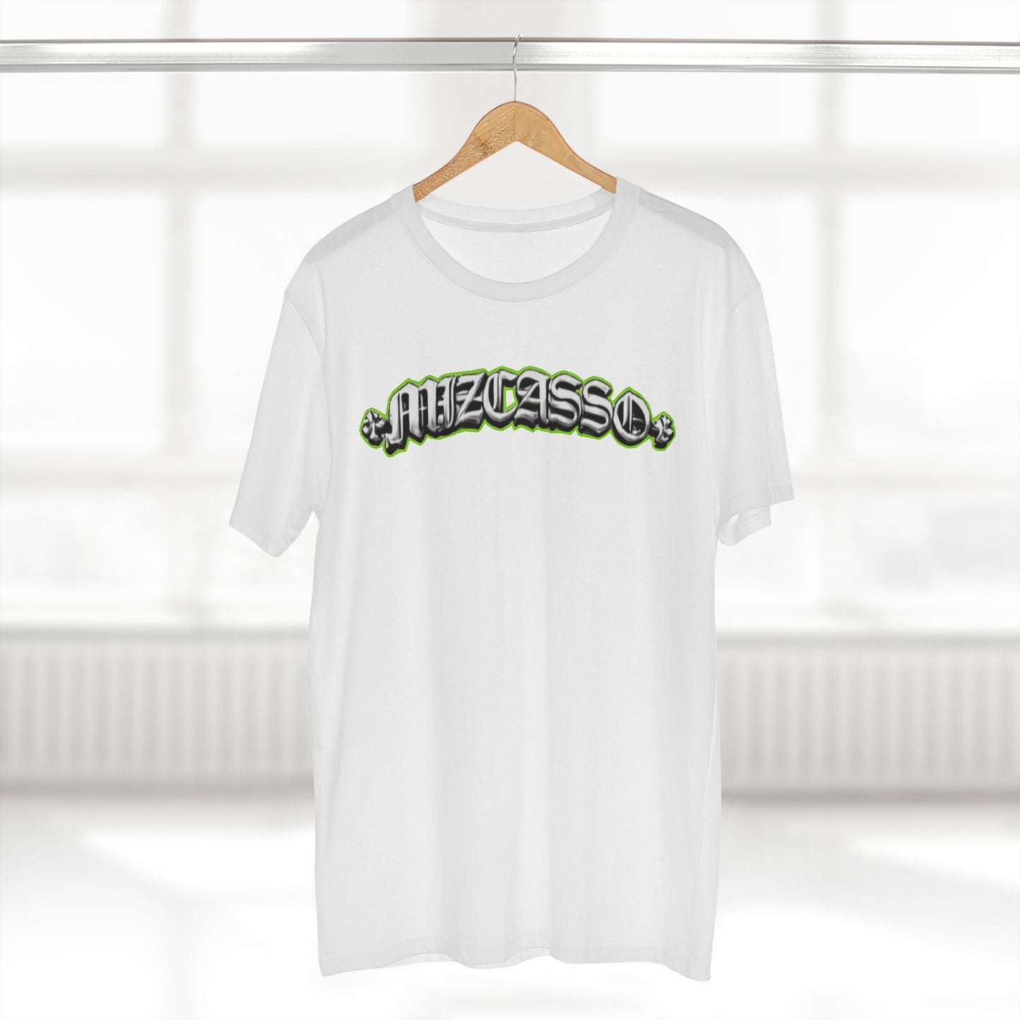 Muzcasso Zebra '95' Graphic Tee – Neon Striped Zebra Retro Streetwear