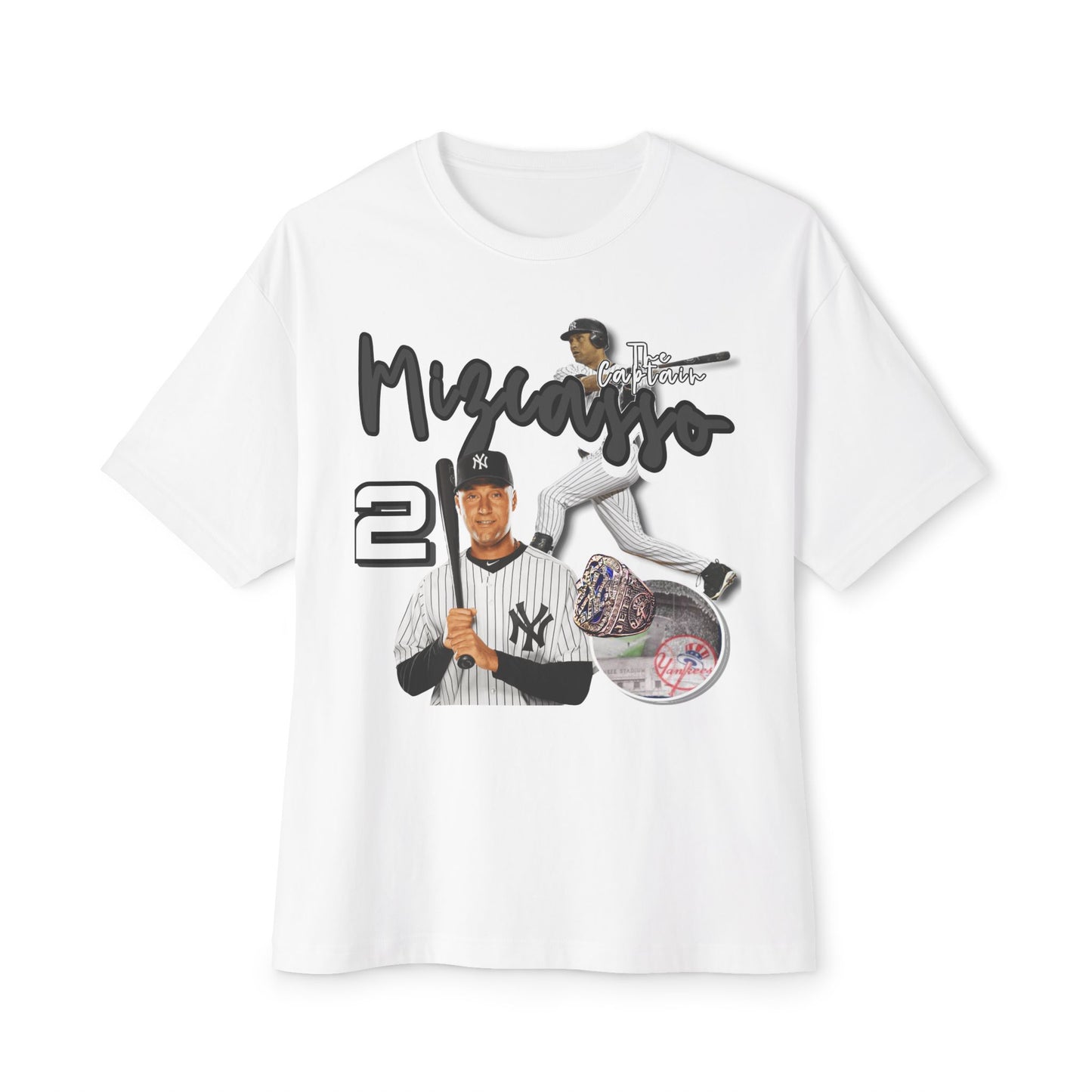 Unisex Oversized Boxy Tee - Vintage Baseball Design with Iconic Player #2