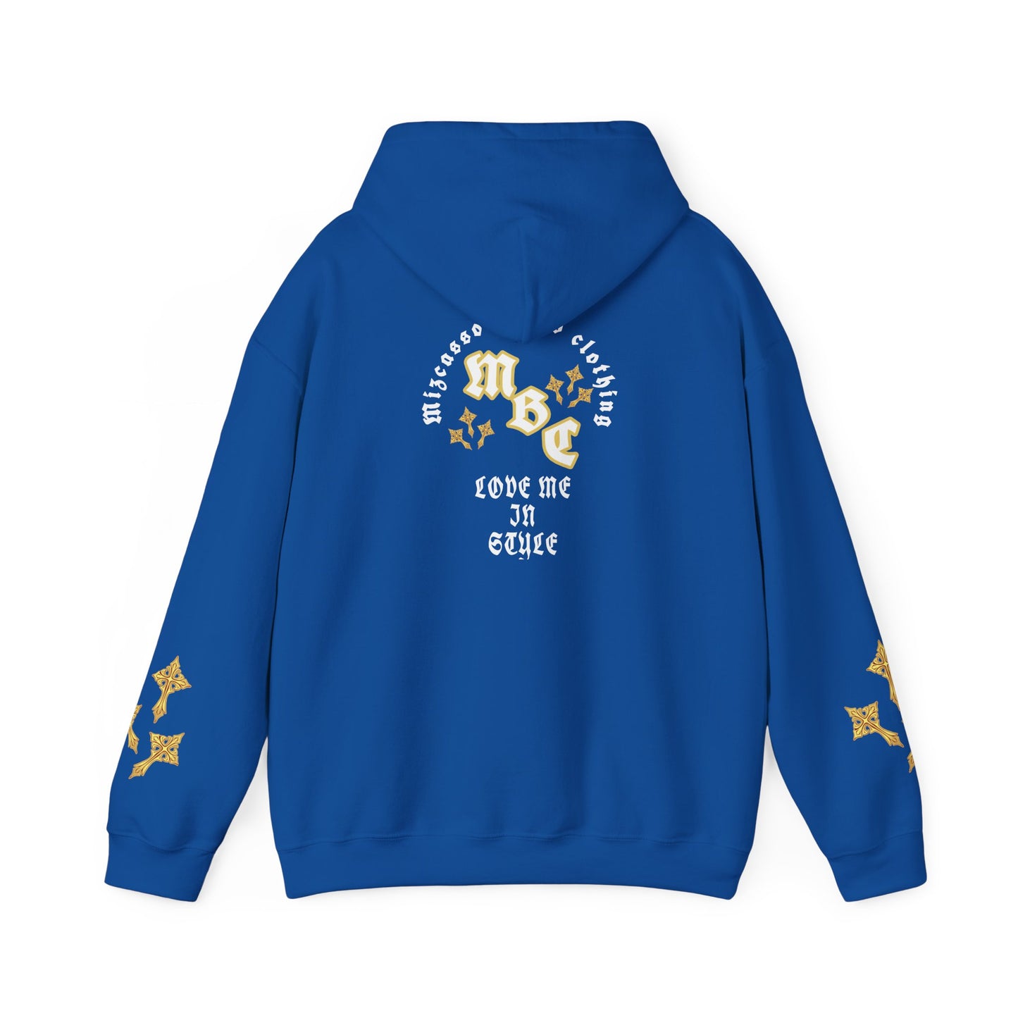 Love Me In Exile Hoodie — Gothic Gold Star Graphic Pullover