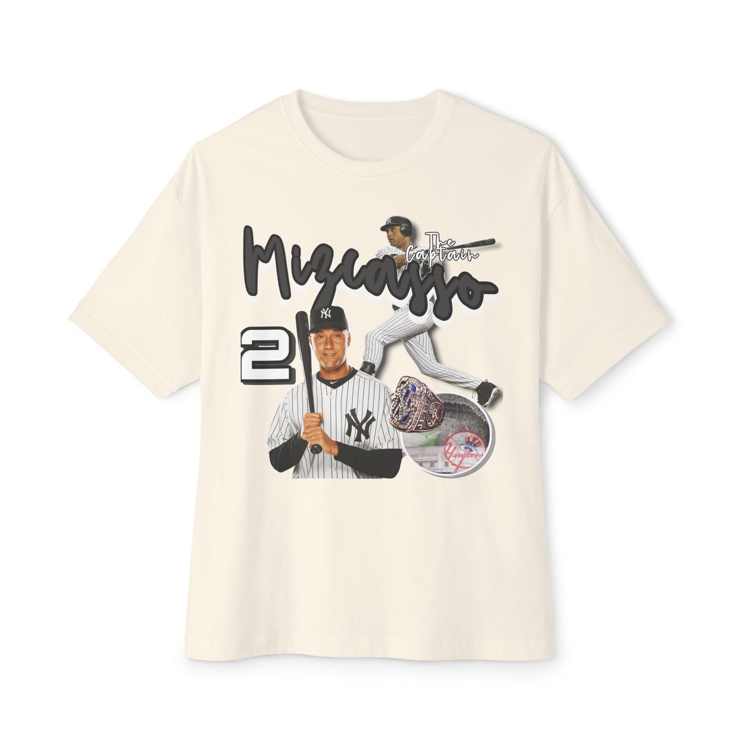 Unisex Oversized Boxy Tee - Vintage Baseball Design with Iconic Player #2