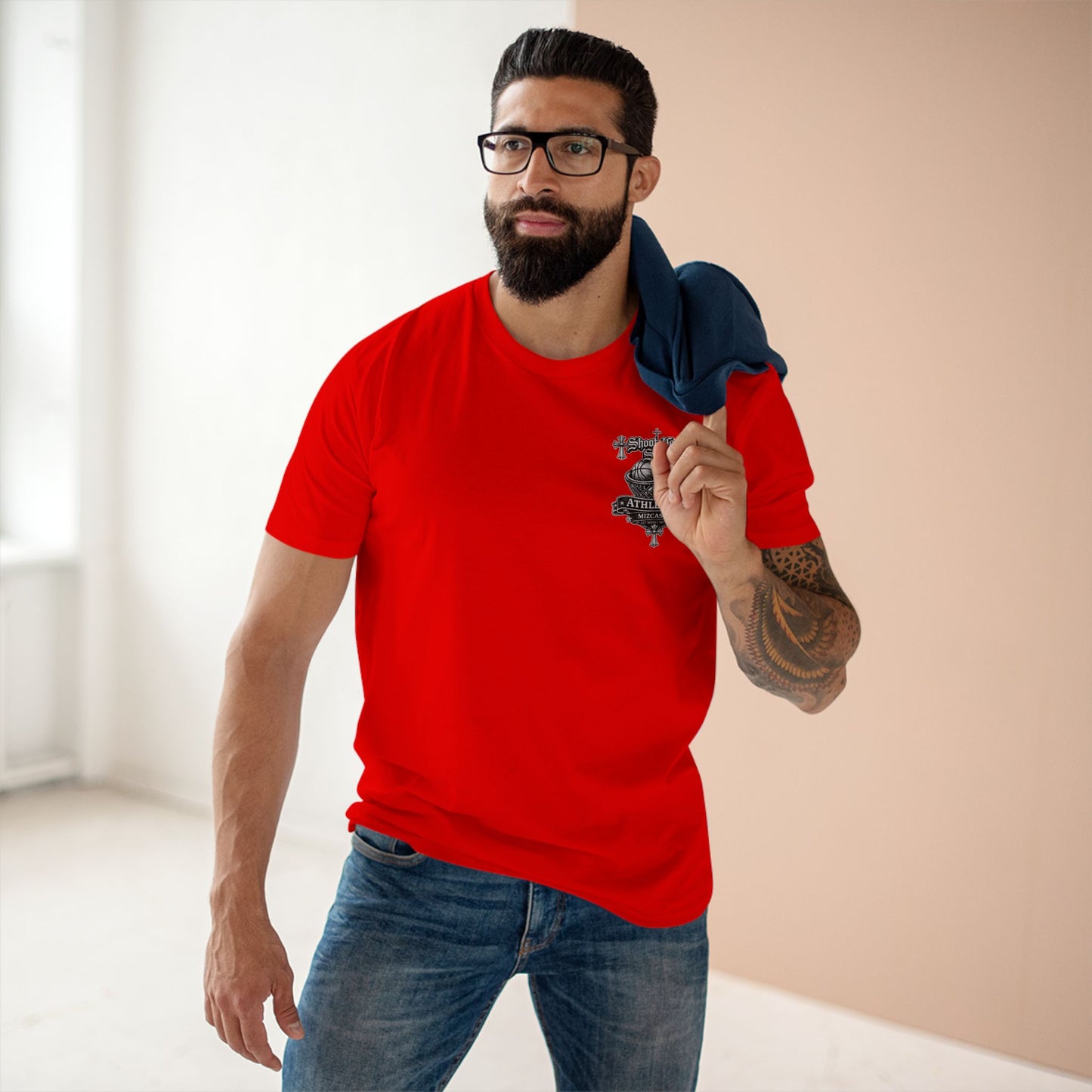 SYS Mizcasso Crest T-Shirt — Gothic Shield Logo Tee