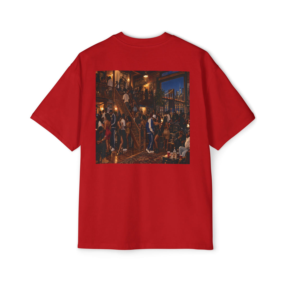 Oversized Men's Tee — Vintage Nightlife Graphic Streetwear