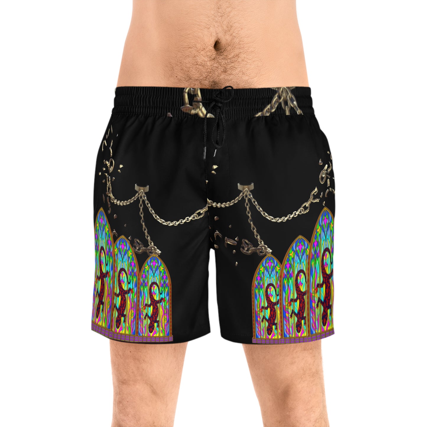 Men's Mid-Length Swim Shorts (AOP)