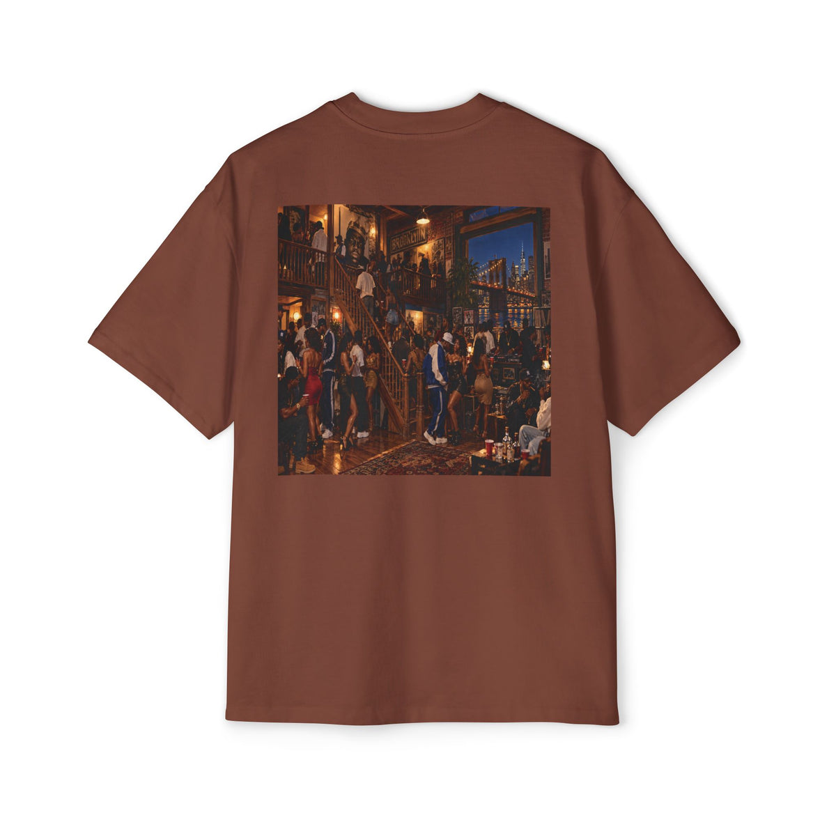 Oversized Men's Tee — Vintage Nightlife Graphic Streetwear