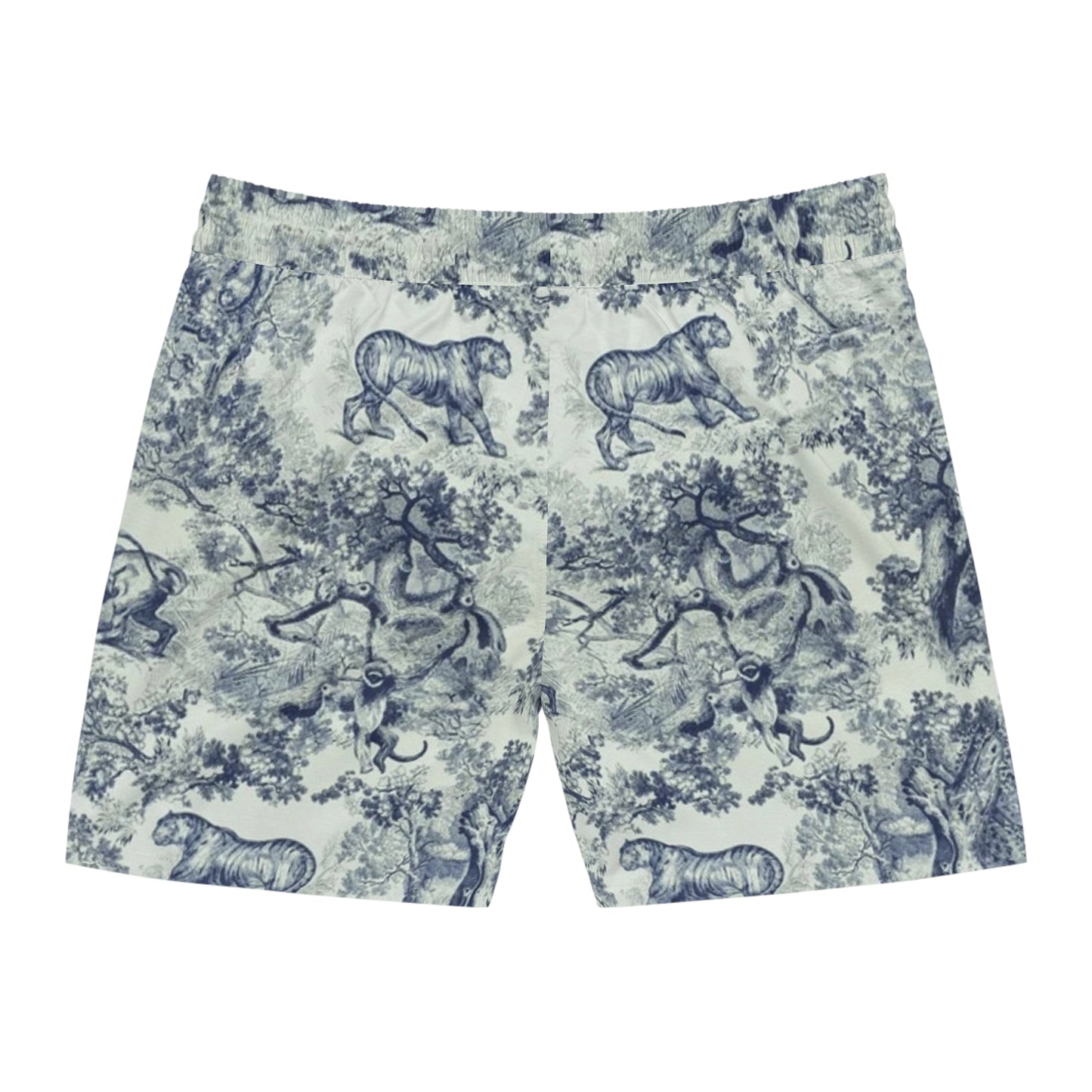 Men's Jungle Print Swim Shorts – Stylish Mid-Length Beachwear