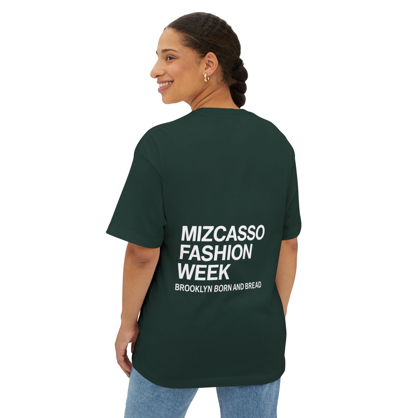 Mizcasso Fashion Week Unisex Oversized Boxy Tee - Casual Streetwear Shirt
