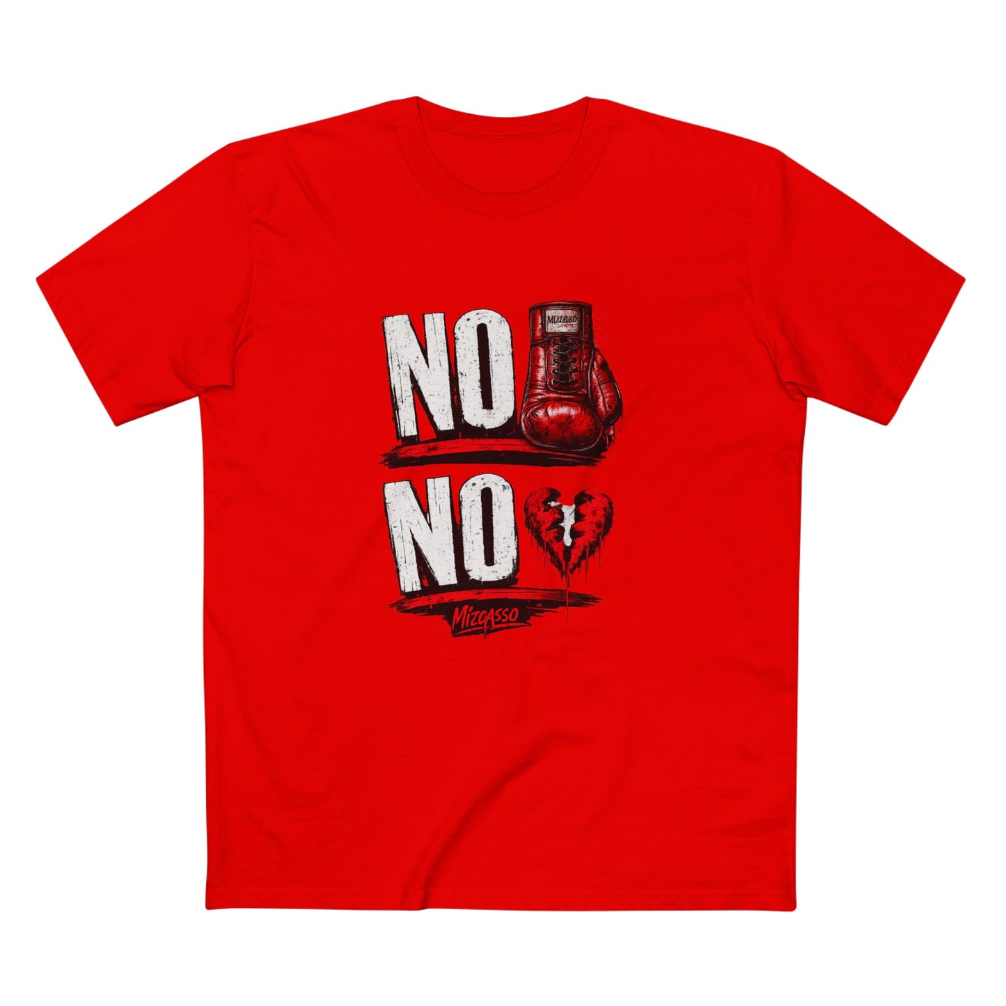 No Heartbreak Tee — 'No' Boxing Gloves & Broken Heart Graphic T-Shirt