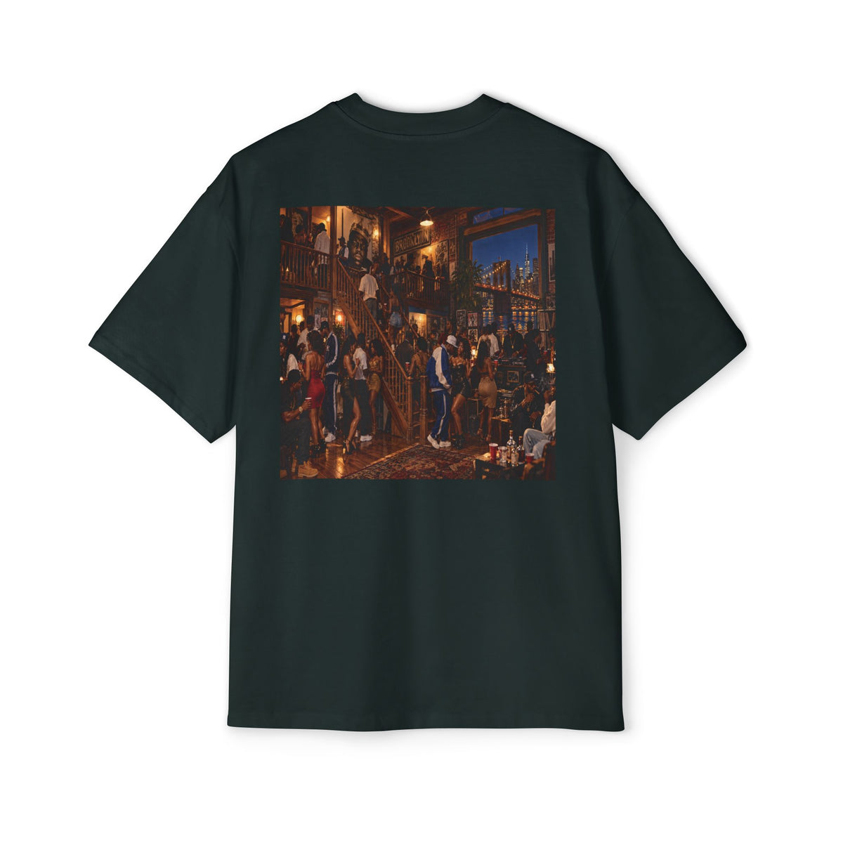 Oversized Men's Tee — Vintage Nightlife Graphic Streetwear