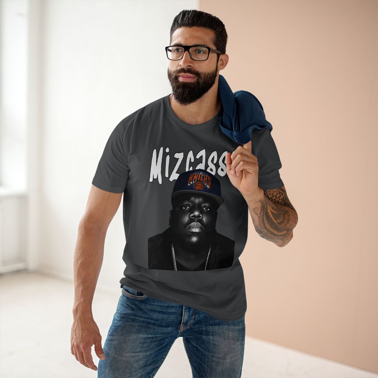 Biggie Portrait Tee — 'Mizza1980' Retro Hip-Hop Graphic T-Shirt