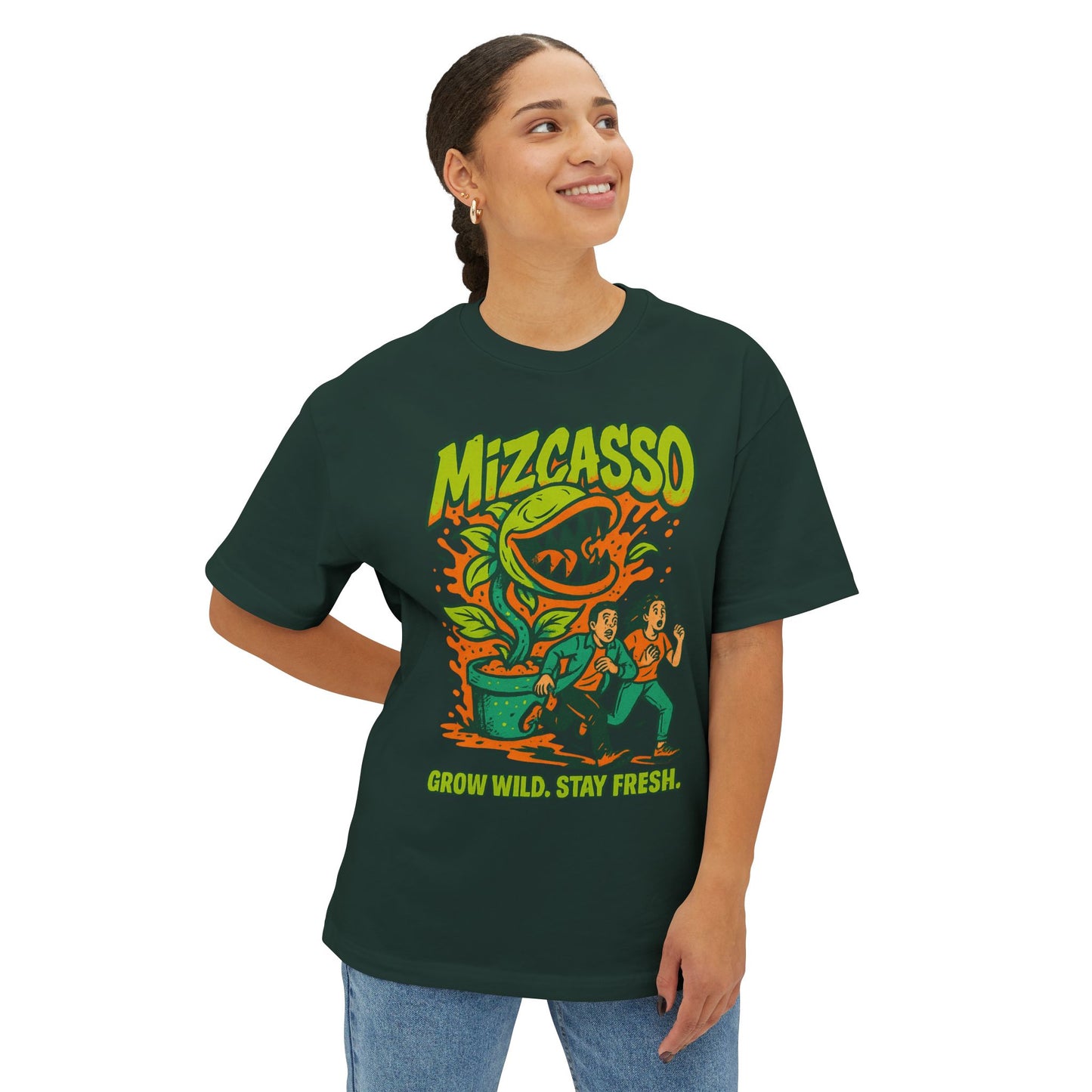 Mizcasso Grow Wild Stay Fresh Unisex Oversized Tee