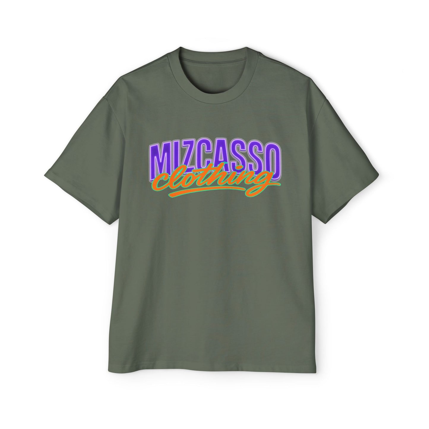 Men's Heavy Oversized Tee - Mizcasso Clothing with Brooklyn Bridge Design