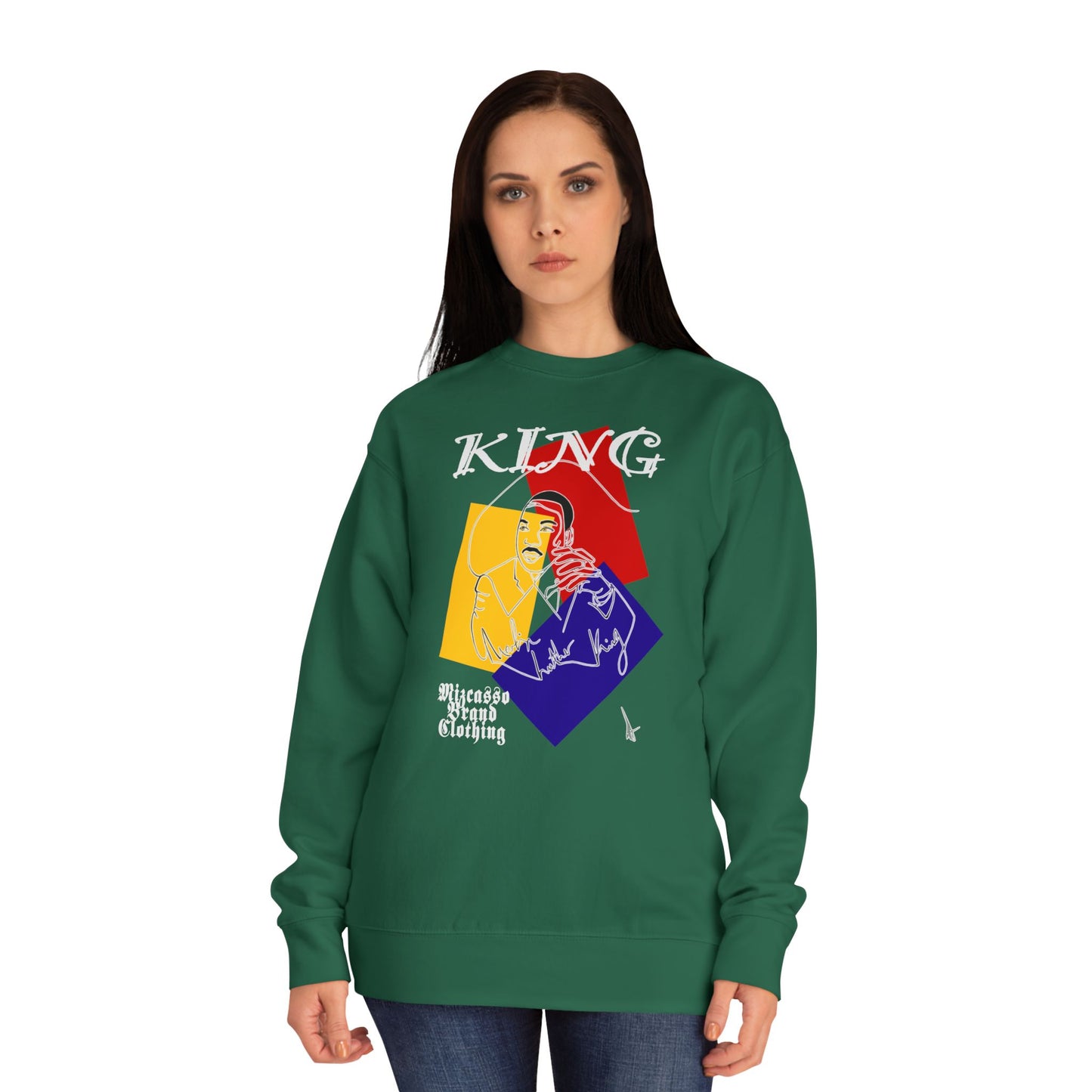 King Graphic Sweatshirt — Retro Abstract Art Crewneck
