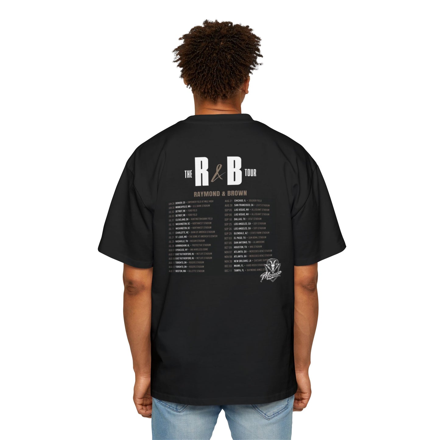 Raymond & Brown Tour Tee — Men's Oversized Graphic T-Shirt