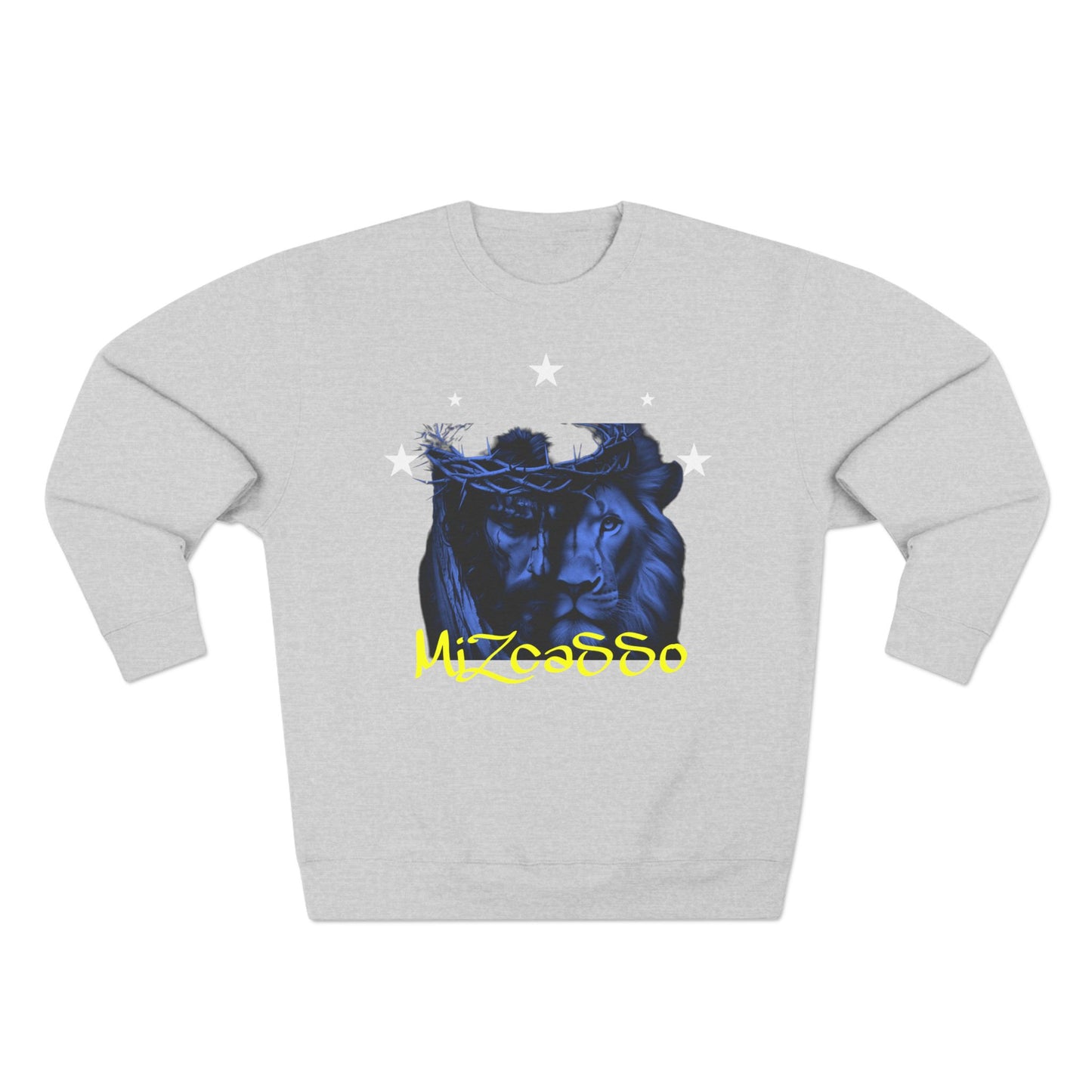 Wild Spirit Unisex Crewneck Sweatshirt with Lion Design