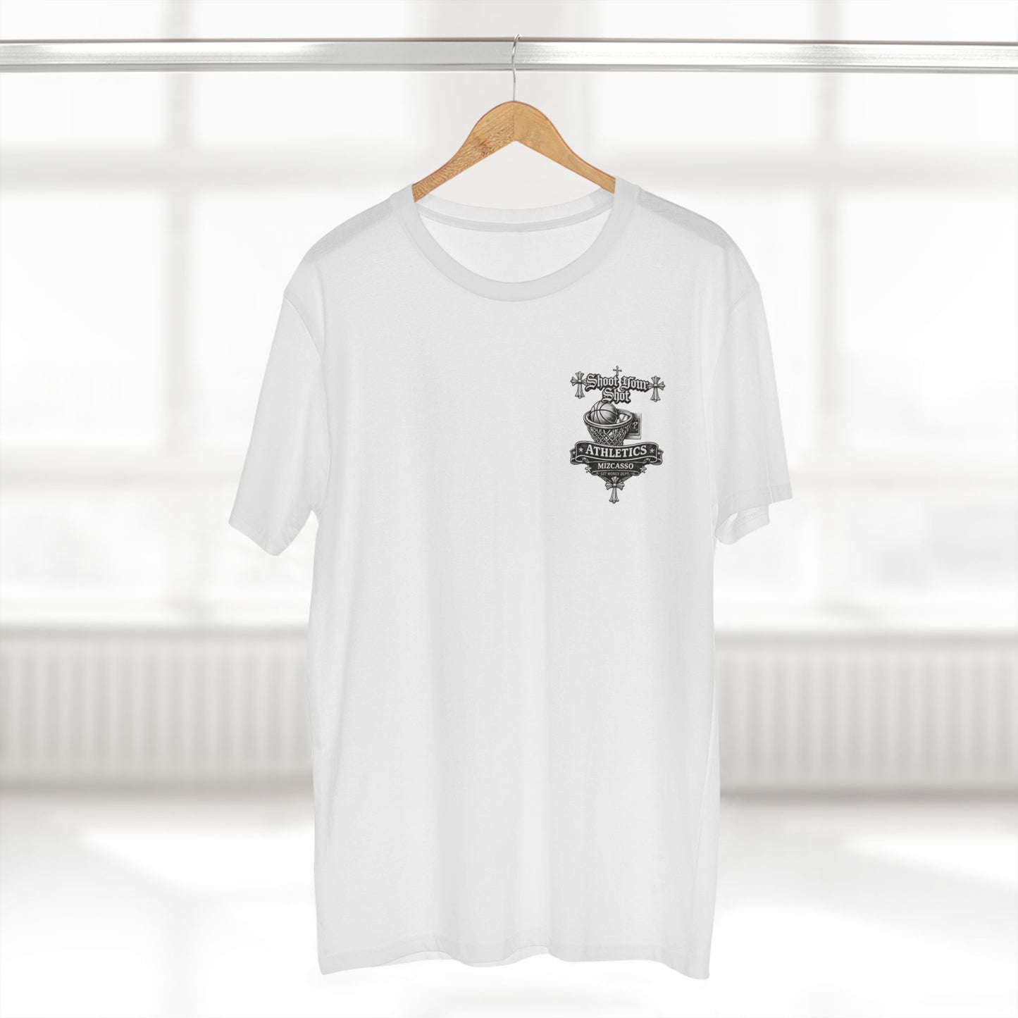 SYS Mizcasso Crest T-Shirt — Gothic Shield Logo Tee