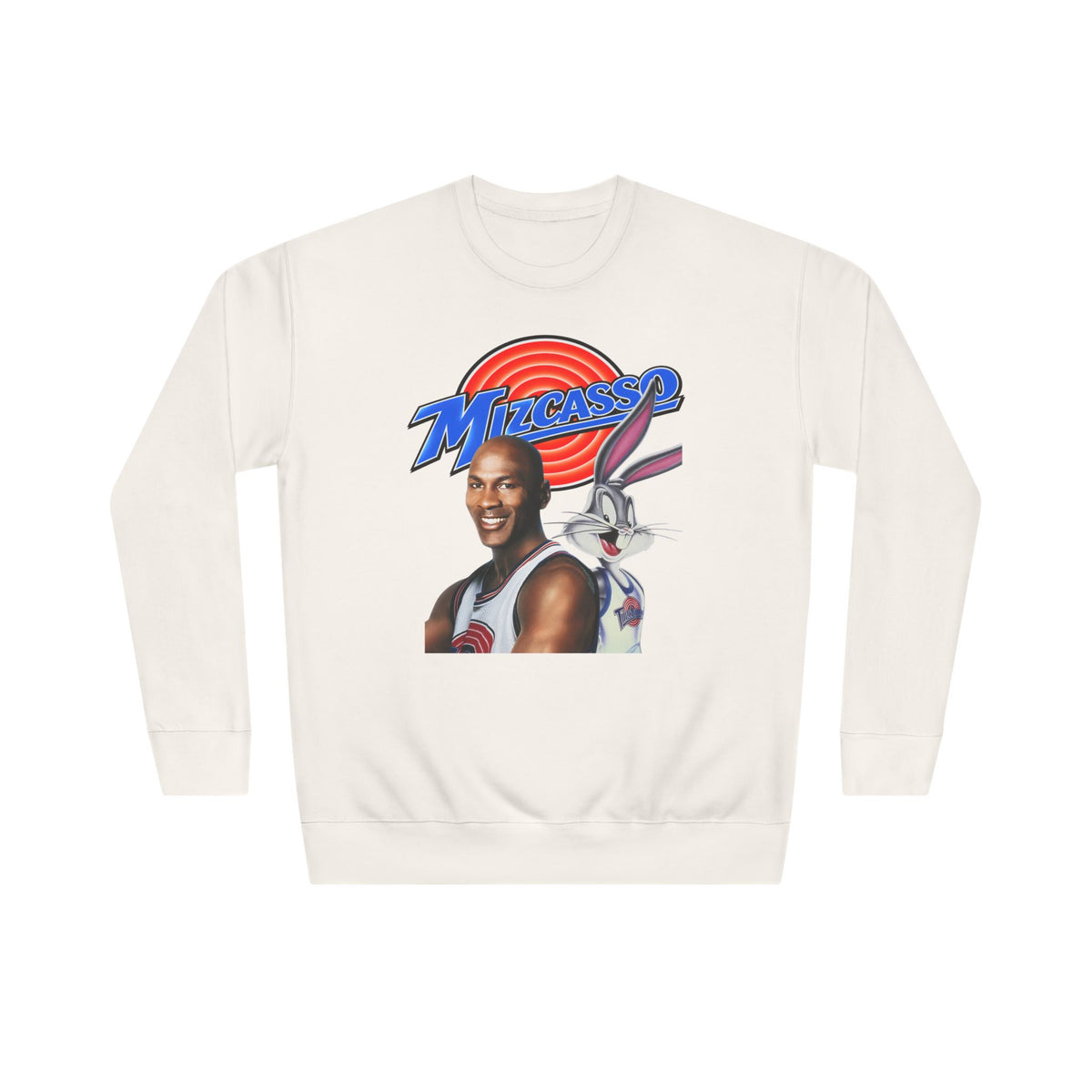 Retro Basketball Crewneck Sweatshirt - 'Mizcass' Space Jam Style Design