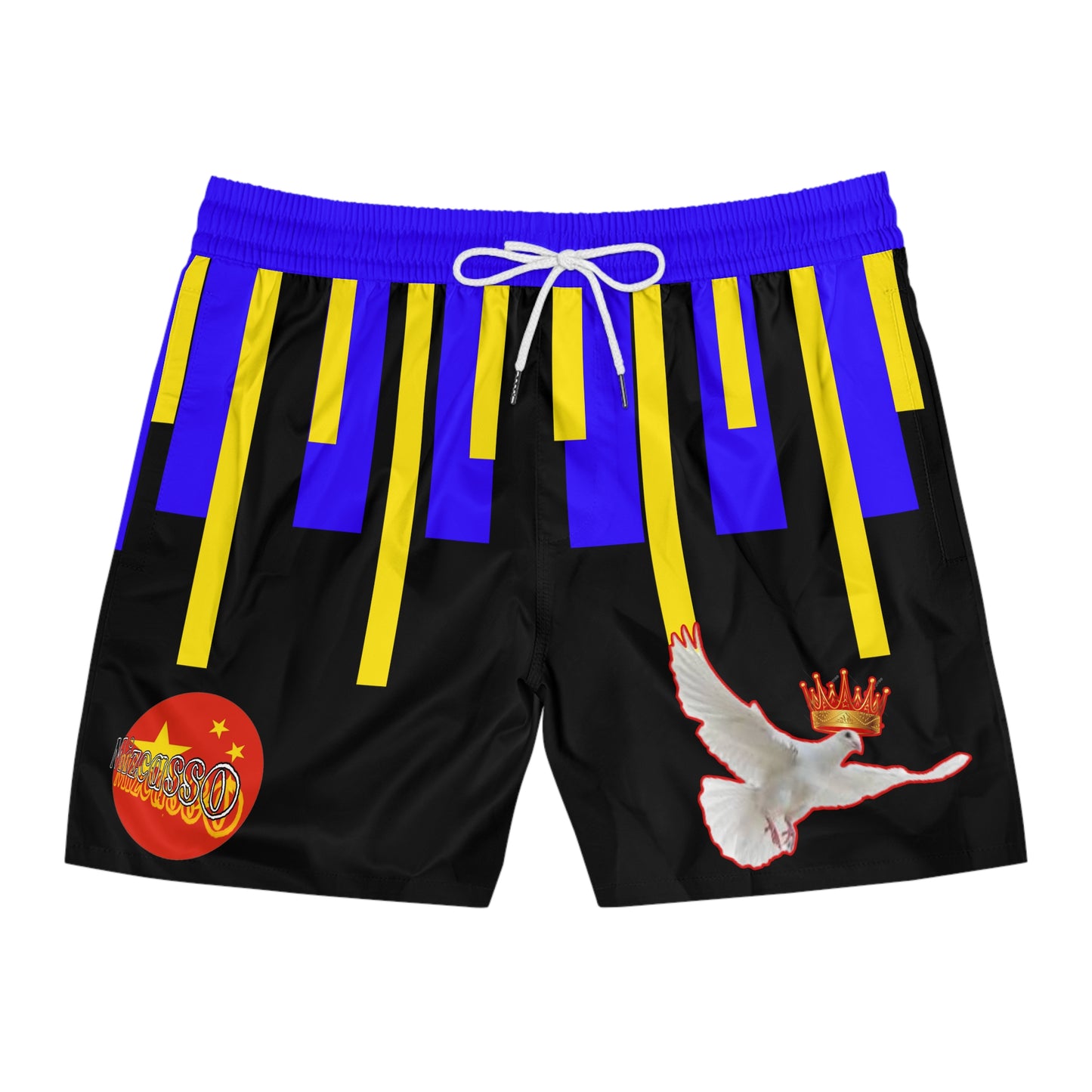 Fly high over China Men's Mid-Length Swim Shorts (AOP)