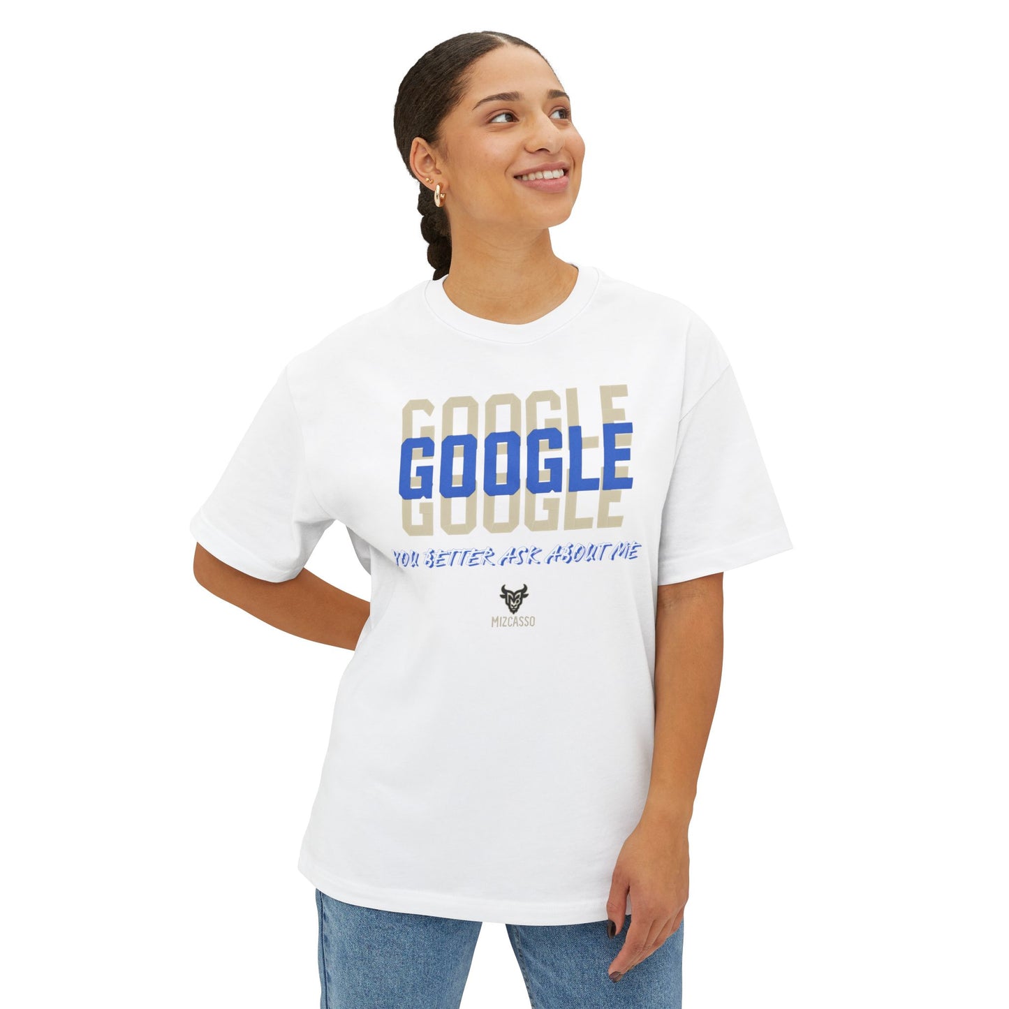 Google-Inspired Unisex Oversized Boxy Tee - Celebrating Connection & Style