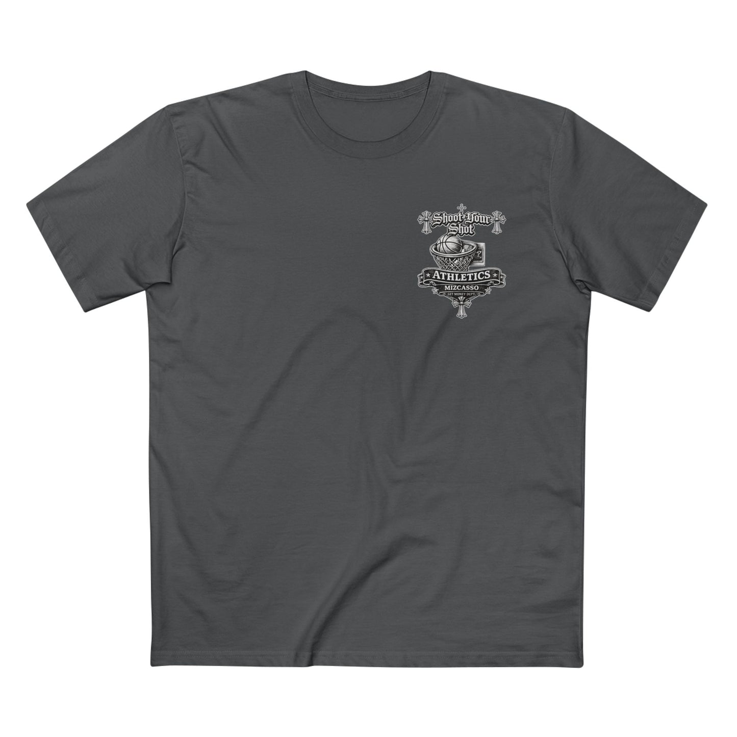 SYS Mizcasso Crest T-Shirt — Gothic Shield Logo Tee