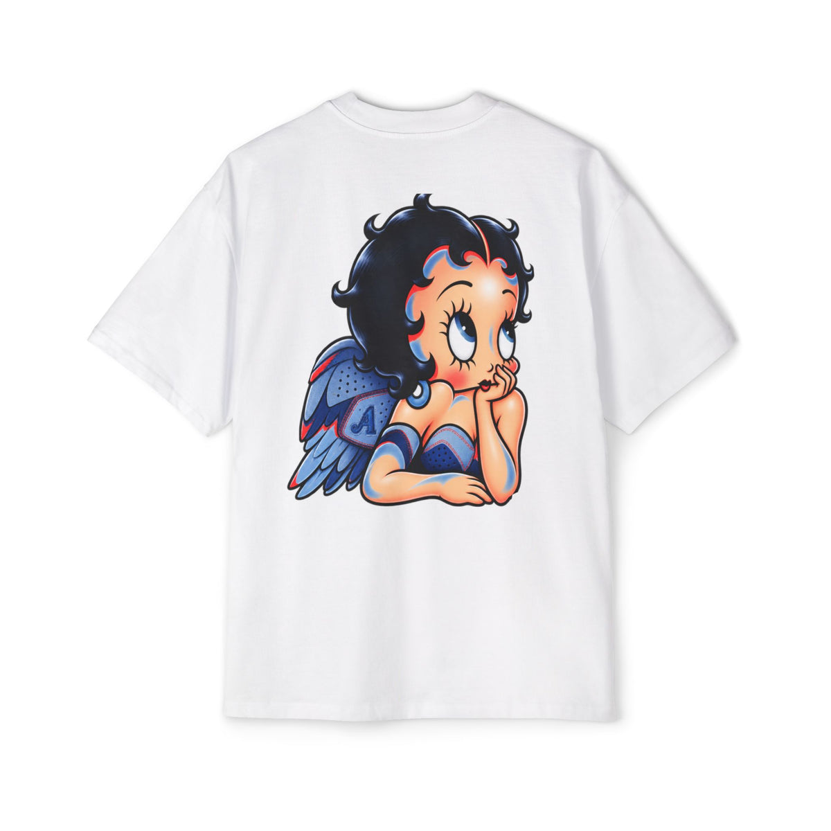 Betty Boop Angel Graphic Tee — Vintage Cartoon Oversized T-Shirt