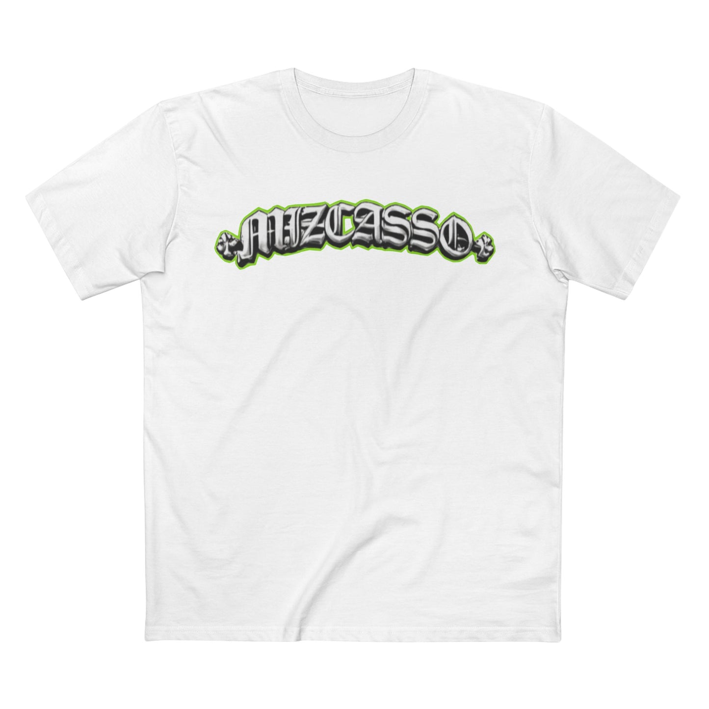 Muzcasso Zebra '95' Graphic Tee – Neon Striped Zebra Retro Streetwear