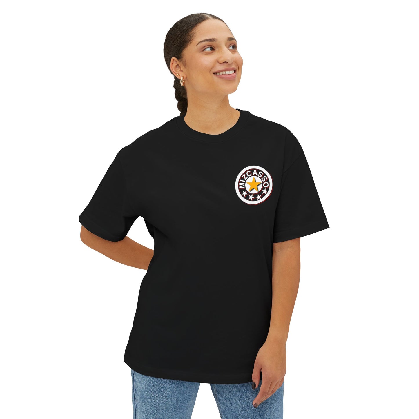 Unisex Oversized Boxy Tee - Retro Graphic Star Design