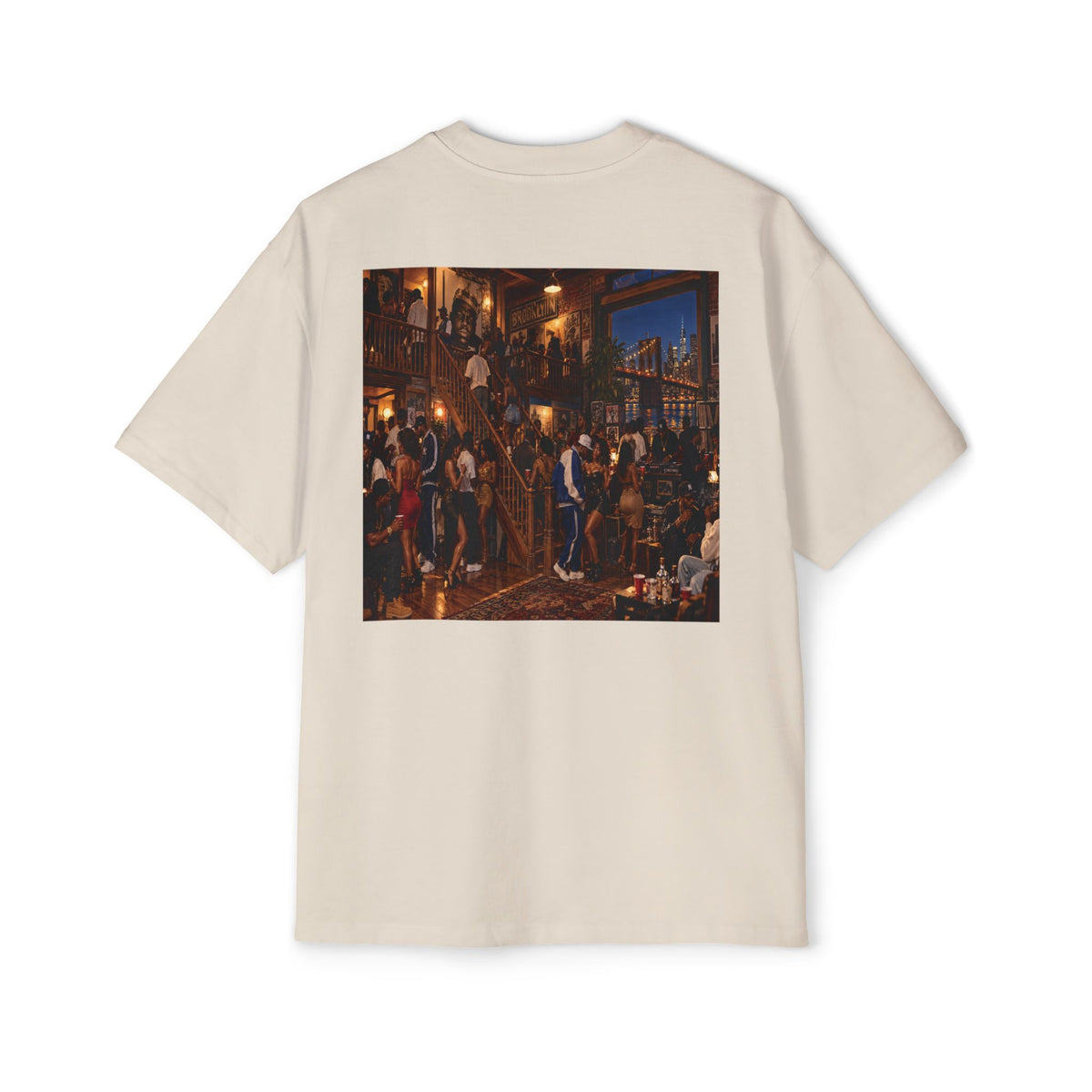 Oversized Men's Tee — Vintage Nightlife Graphic Streetwear