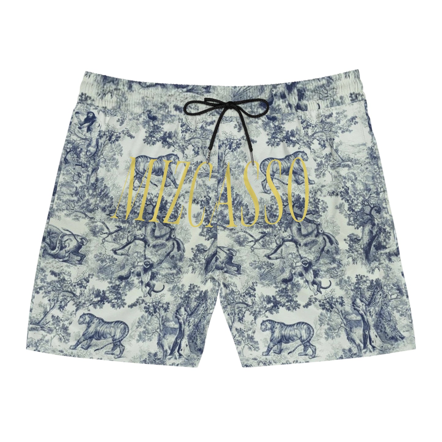 Men's Jungle Print Swim Shorts – Stylish Mid-Length Beachwear
