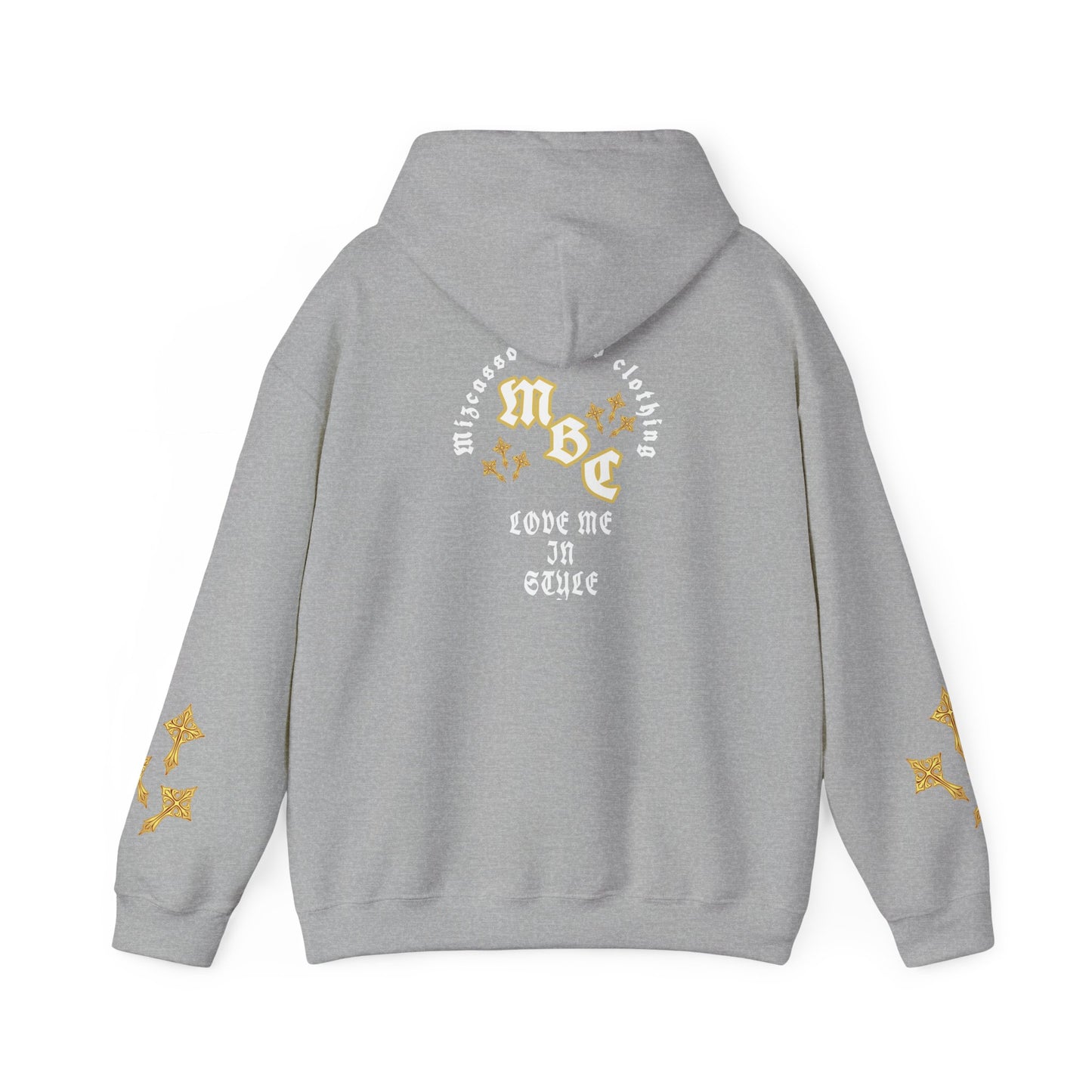 Love Me In Exile Hoodie — Gothic Gold Star Graphic Pullover