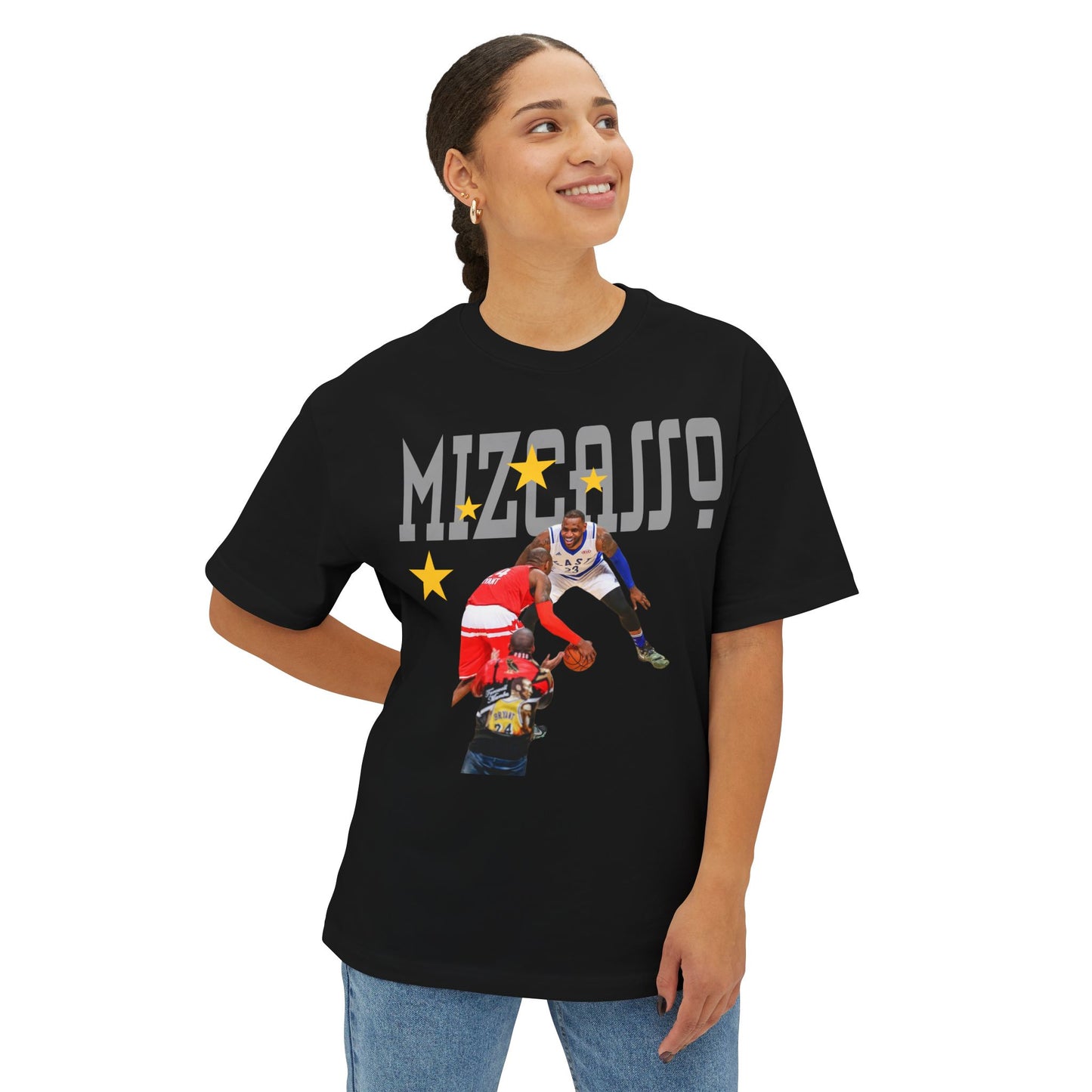 Basketball Graphic Tee — "Mizbasso" Retro Player Design