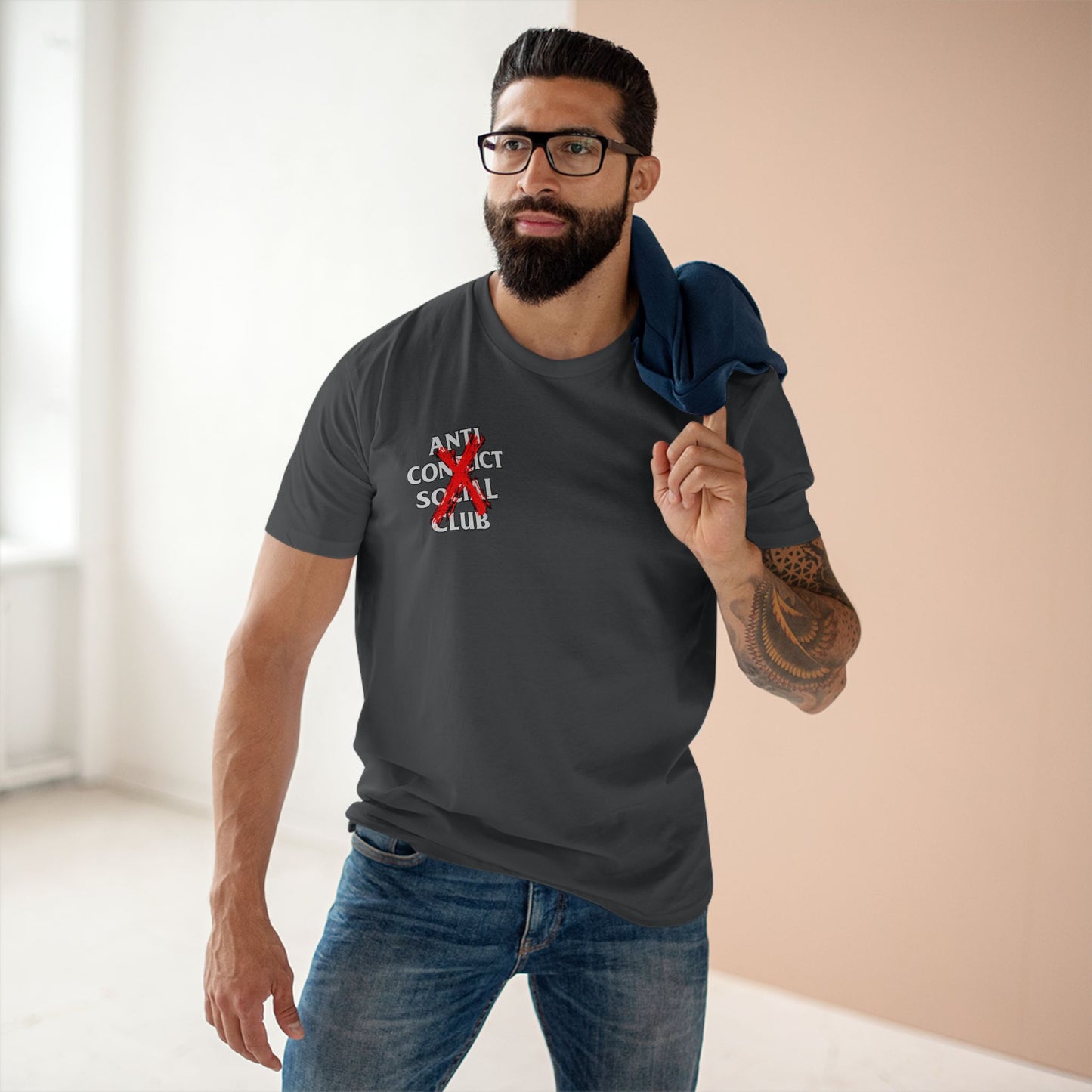 Anti Contact Social Club T-Shirt — Red X Graphic Tee