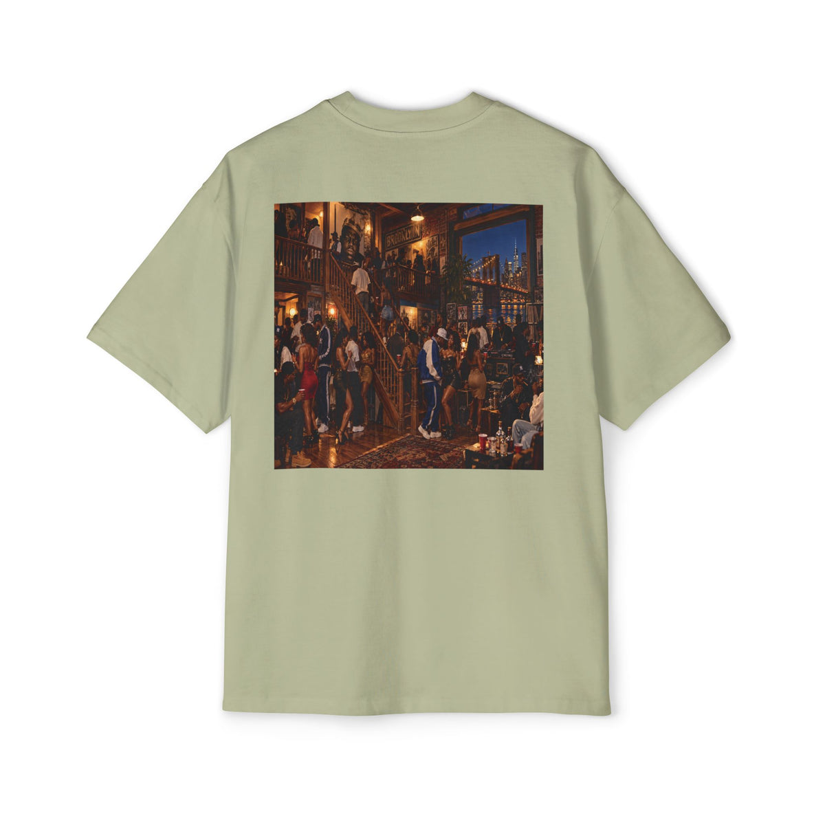 Oversized Men's Tee — Vintage Nightlife Graphic Streetwear