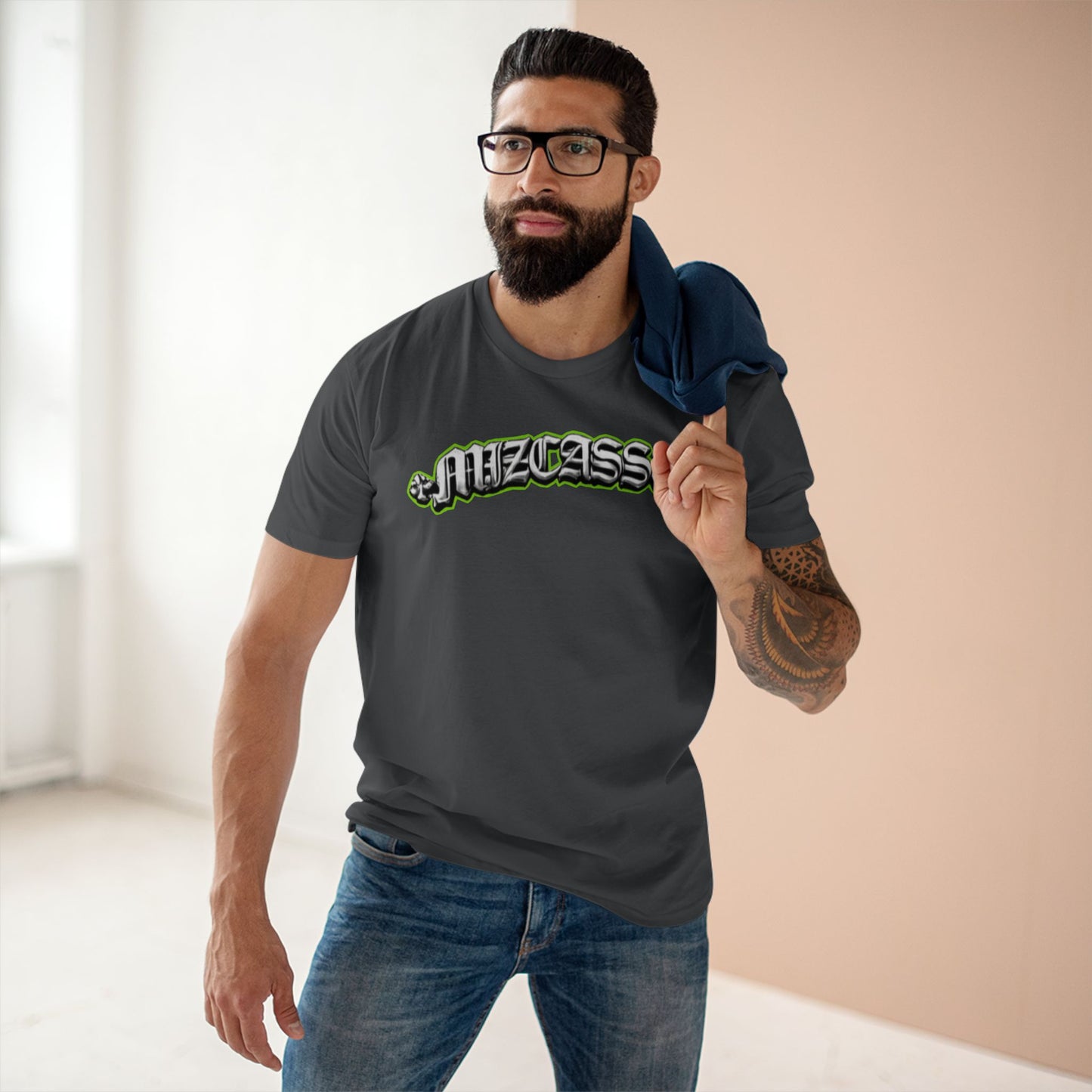 Muzcasso Zebra '95' Graphic Tee – Neon Striped Zebra Retro Streetwear