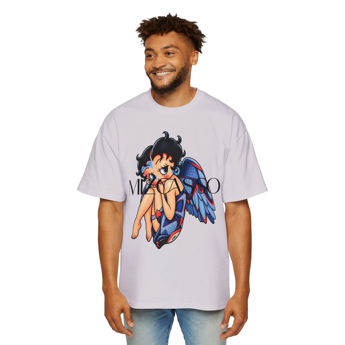 Betty Boop Angel Graphic Tee — Vintage Cartoon Oversized T-Shirt