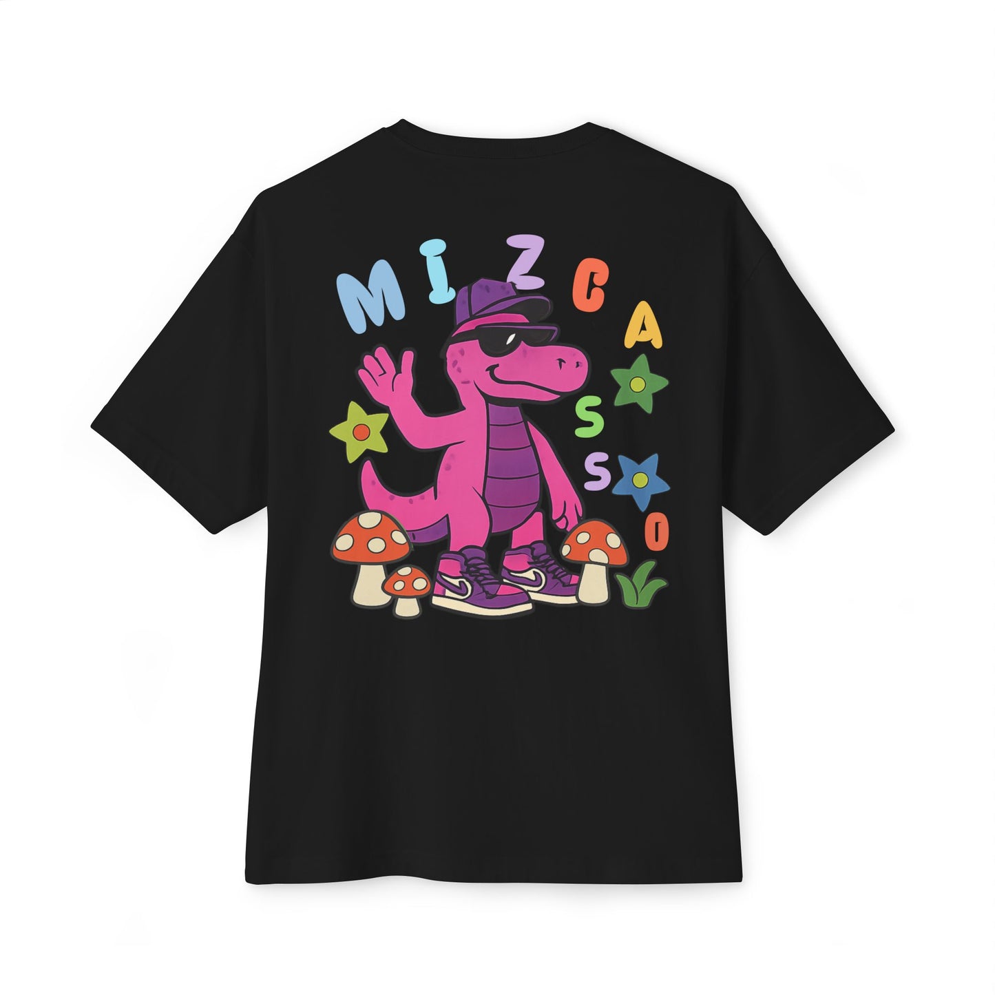 Playful Unisex Oversized Boxy Tee - ‘Mizcasso’ Graphic Shirt