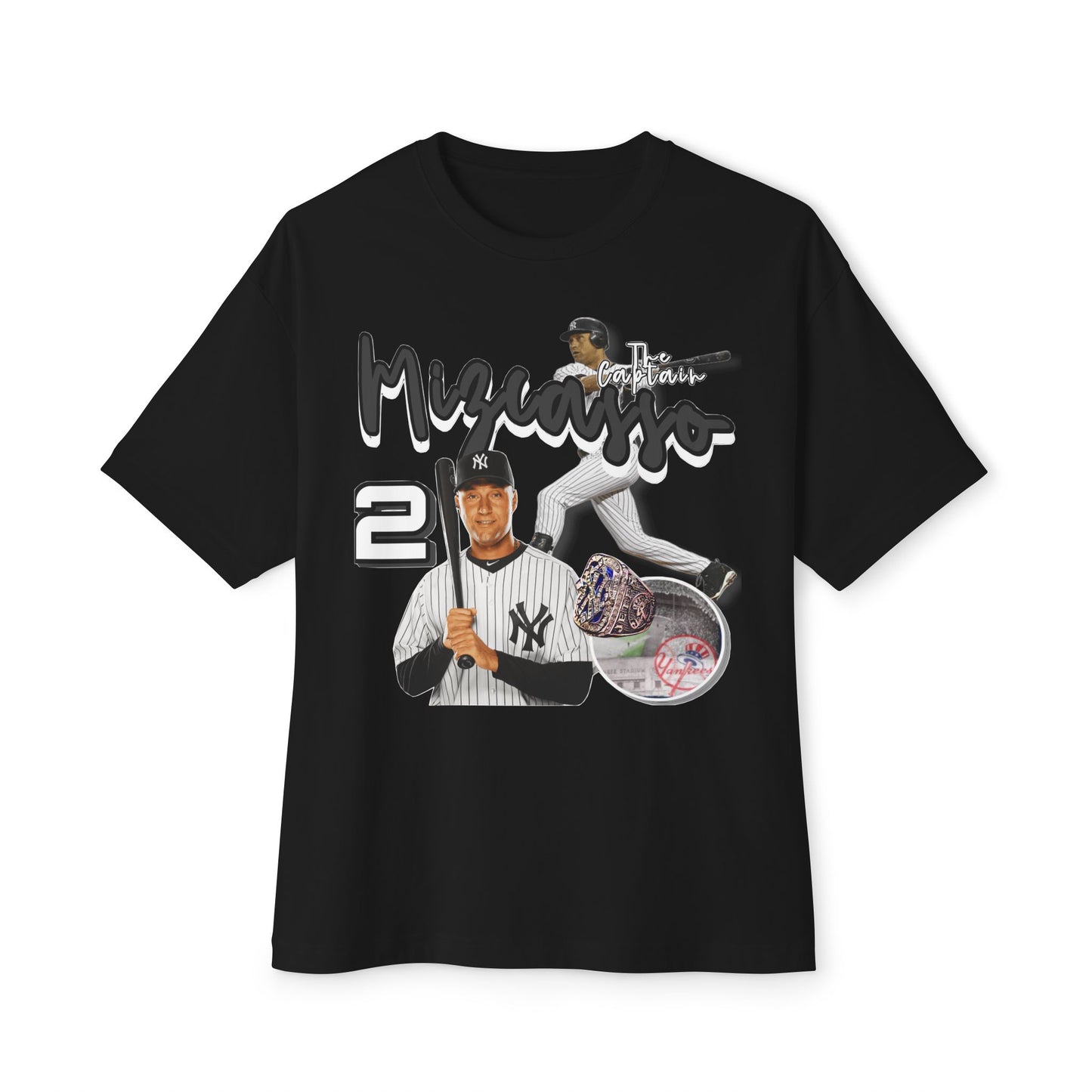 Unisex Oversized Boxy Tee - Vintage Baseball Design with Iconic Player #2