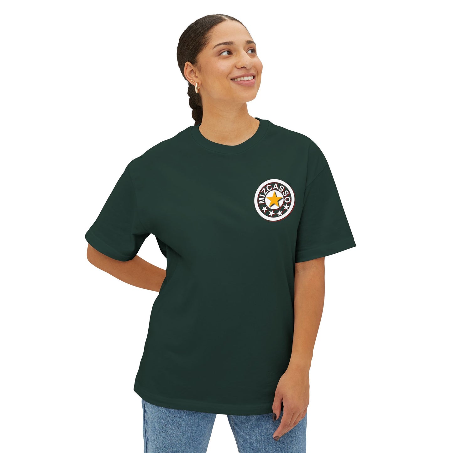 Unisex Oversized Boxy Tee - Retro Graphic Star Design