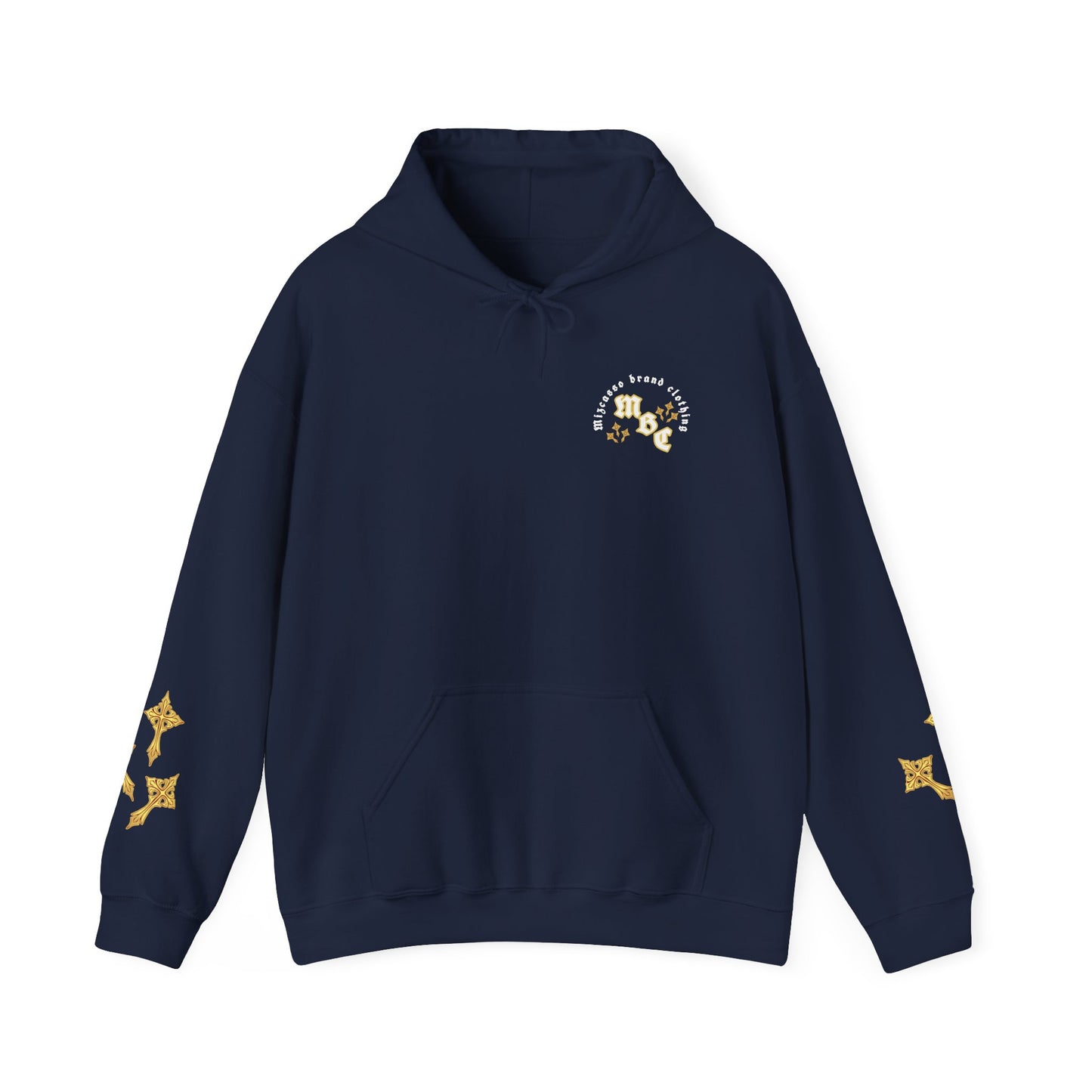 Love Me In Exile Hoodie — Gothic Gold Star Graphic Pullover