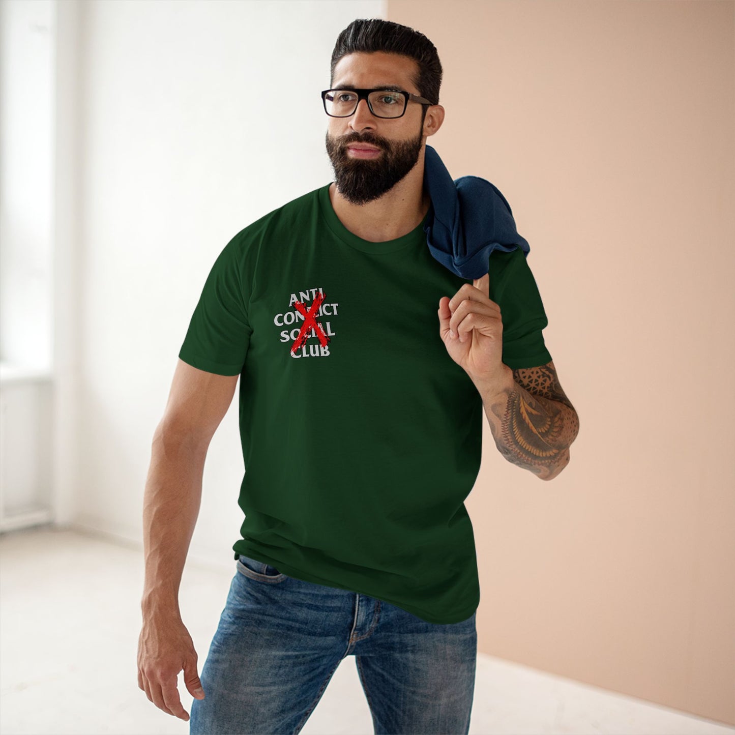 Anti Contact Social Club T-Shirt — Red X Graphic Tee